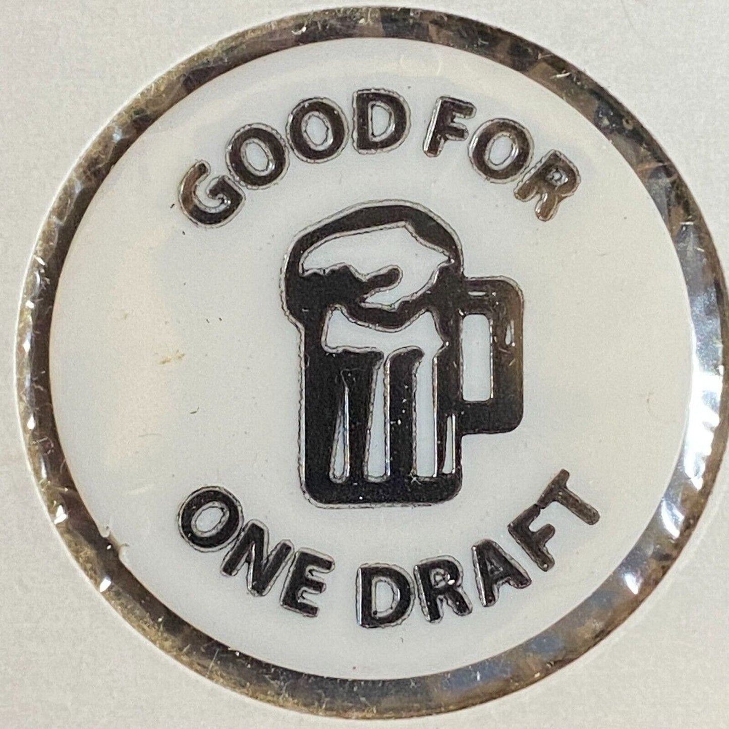 Home, PA Pikel's BP Inn c1980's-90's ? Plastic "G/F One Draft" Drink Token