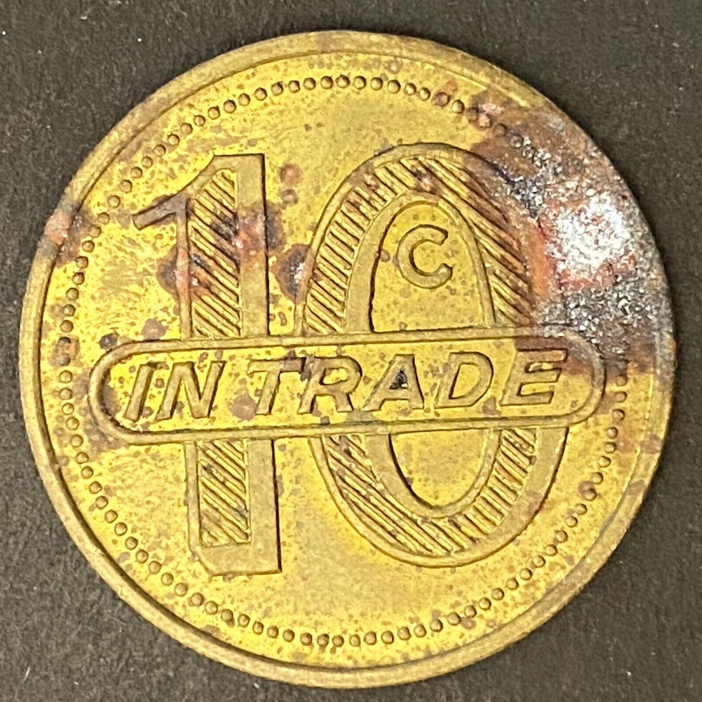Fort Polk NCO Open Mess G/F 10¢ in Trade Token Brass Louisiana 26mm (#1)