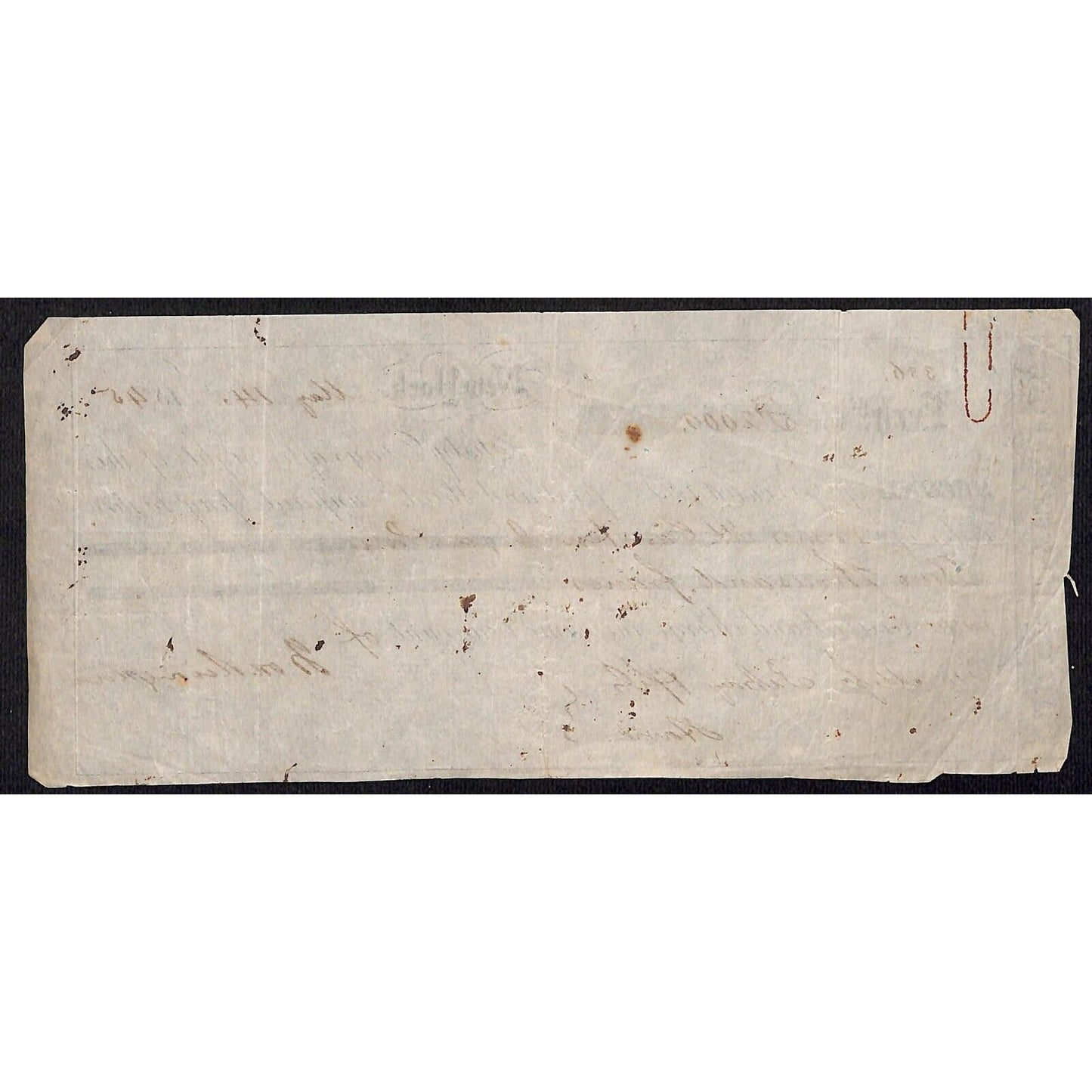 1845 Fox & Livingston Second of Exchange 2000 Francs "James H. Causten in Paris"