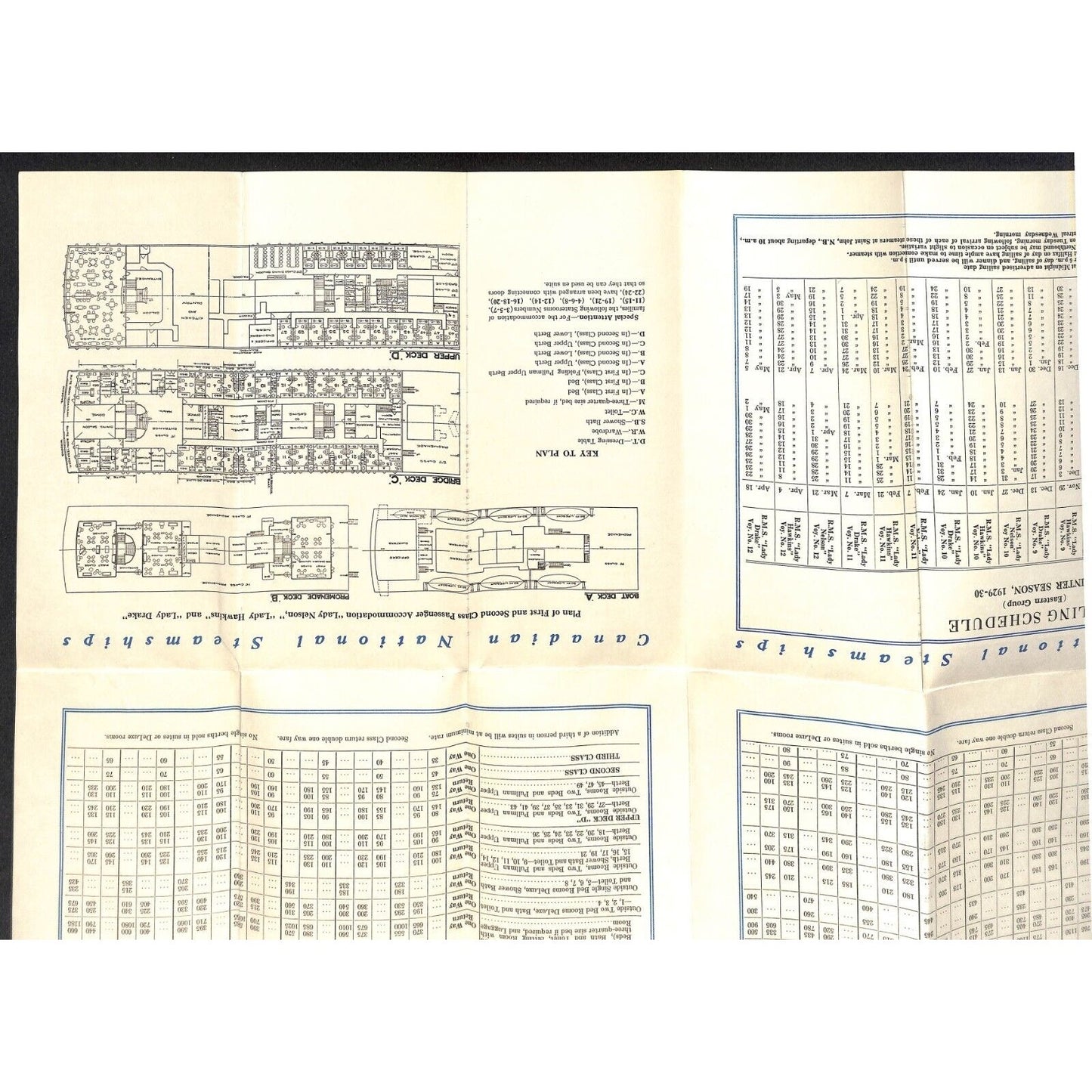 Canadian National Steamships 1929 British West Indies Brochure 17" x 22 3/4"