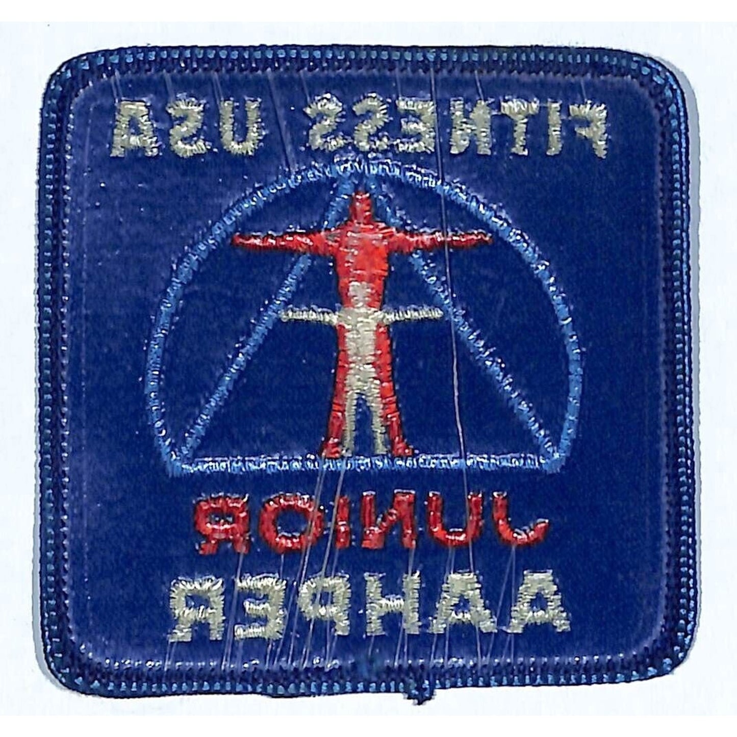 Fitness USA Junior AAHPER Embr. Patch c1970's? 3" x 3" VGC (#1)
