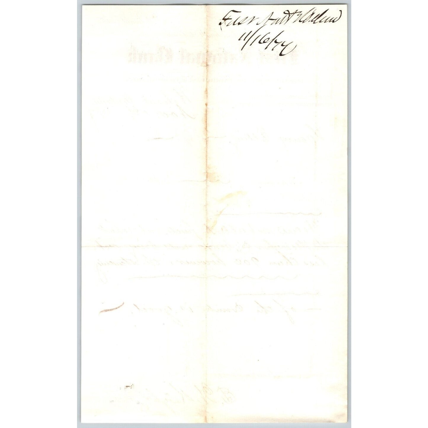 First National Bank Helena, MT 11/1 1877 Payment Advice Henry Elling*