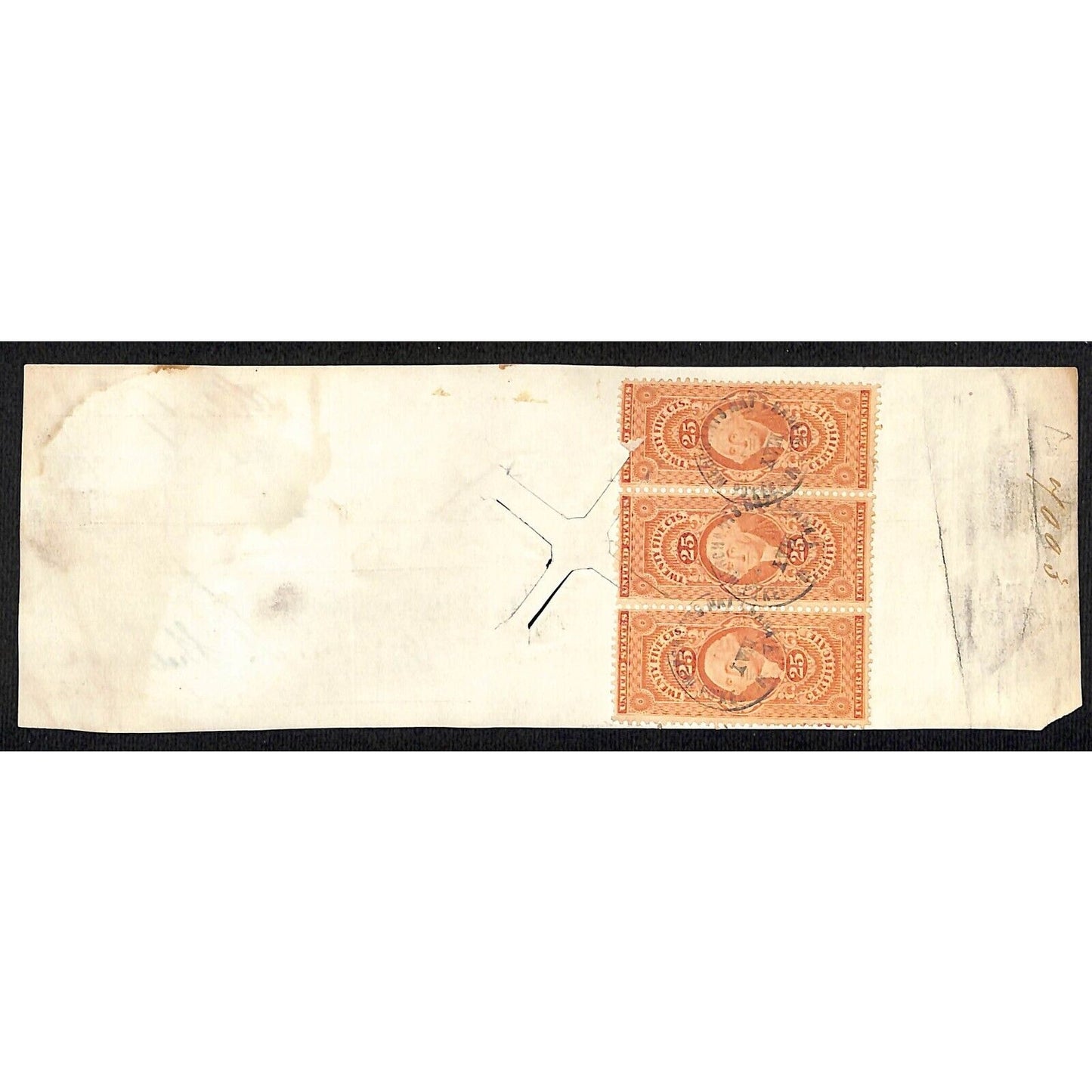 1869 ? Merchant's NB Poughkeepsie, NY $1,500 Promissory Note w/ Rev Stamps
