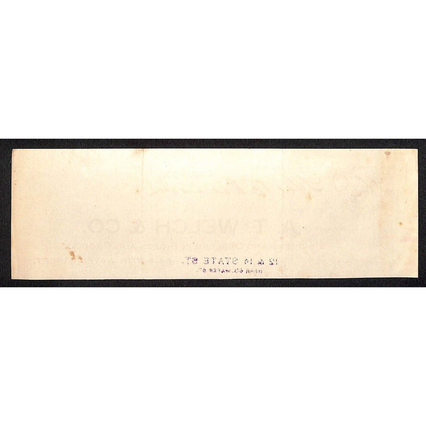 A.T. Welch & Co Produce Fruits Chicago Hutchinson Decorah, IA* Cut 1902 Billhead