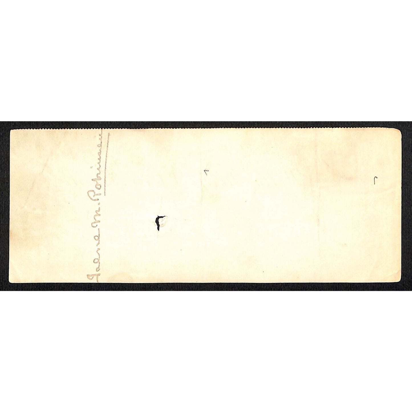 1899 Wells Fargo & Co Bank 63 Broadway NYC Check #12 w/ Rev Stamp "Myself"