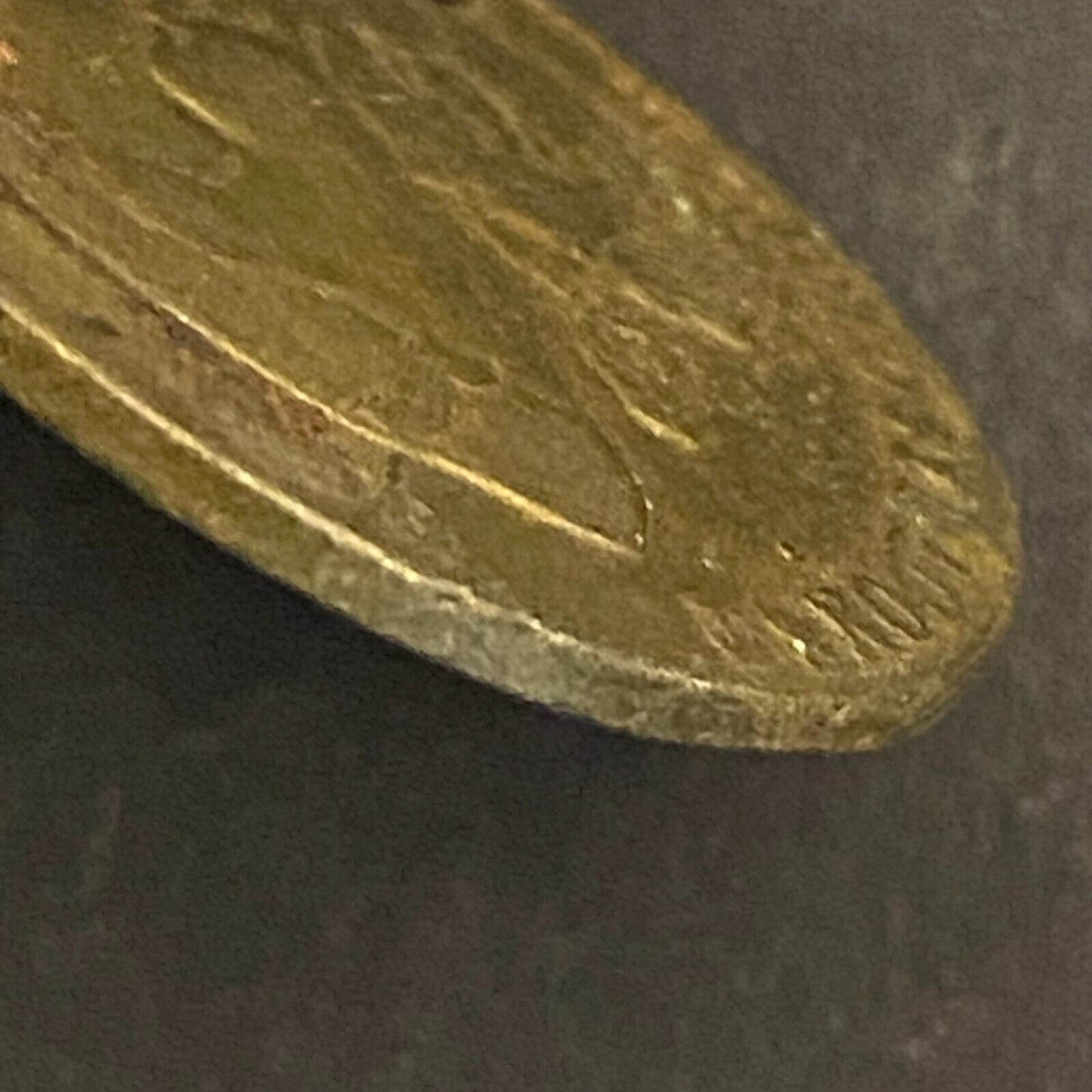 1868 Spain 10 Escudos Brass Spiel Marke / Gaming Token 22.4mm
