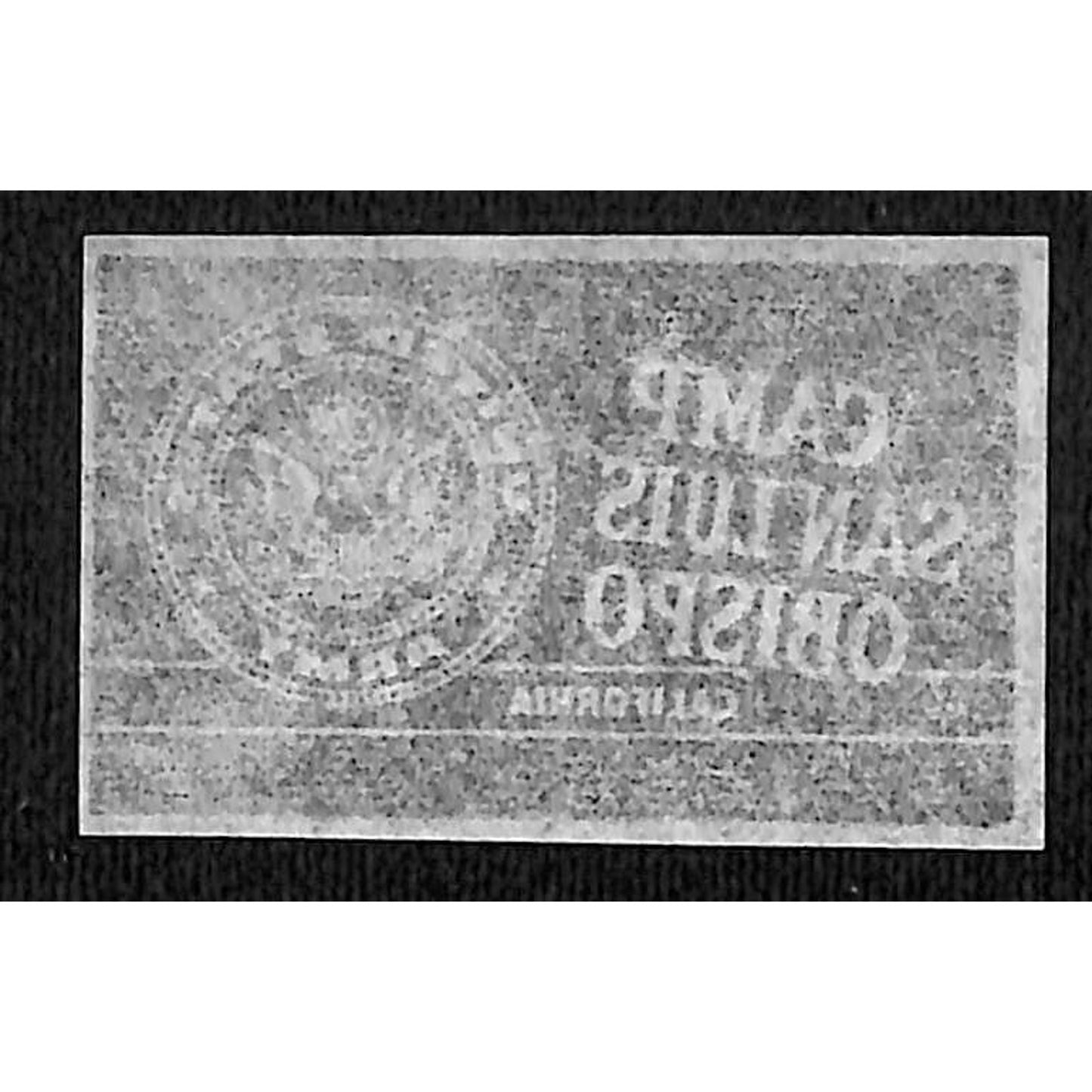 Camp San Luis Obispo California WWII Matchbox Label Cut* VGC U.S. Seal