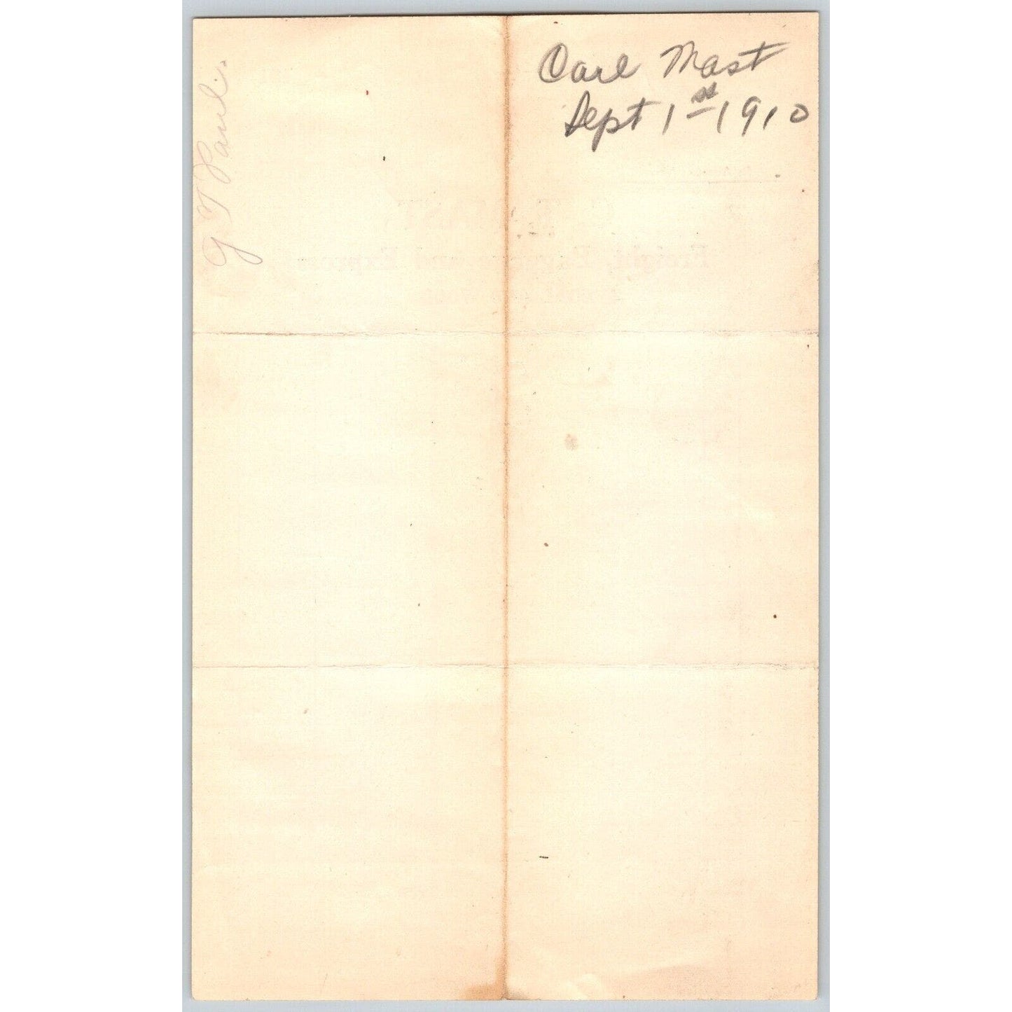 Dillon, MT C.T. Mast Freight Baggage Express 1910 Billhead G.T. Paul*