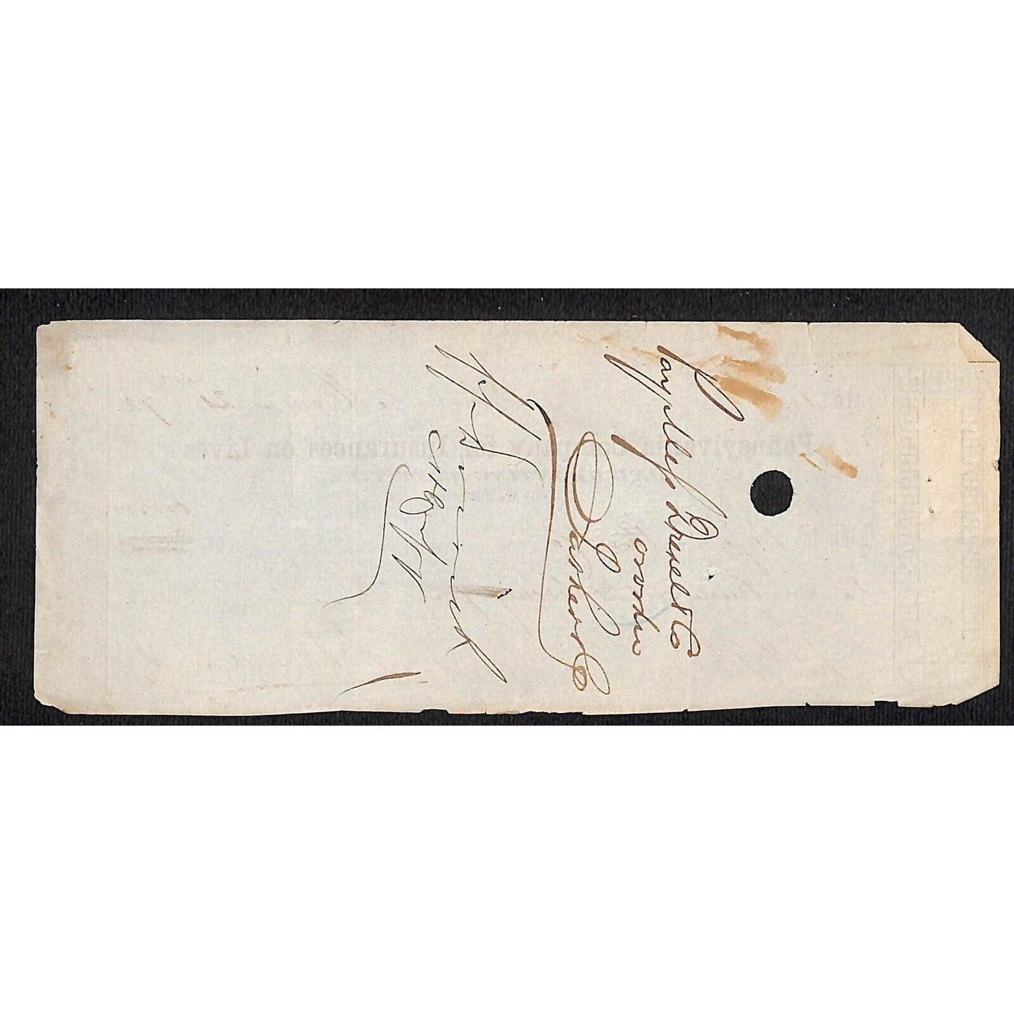 1872 Pennsylvania Company for Insurances on Lives w/ Rev Stamp #124