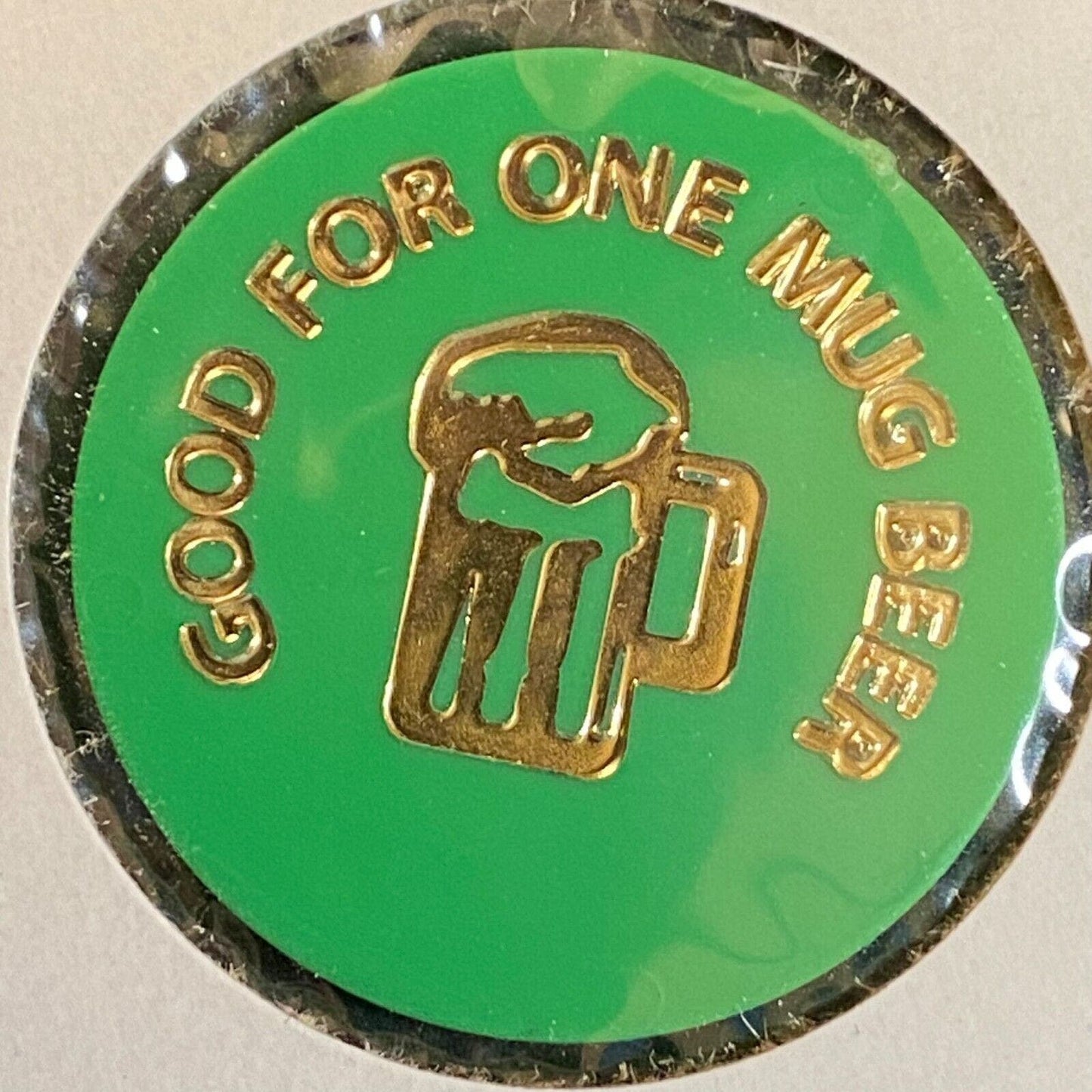 Milton, PA Aerie 1208 FOE c1980's Plastic Token "G/F One Mug Beer"