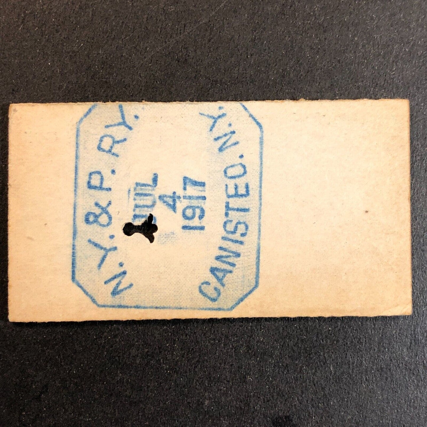 New York & Pennsylvania Railroad July 4 1917 Genesee, PA Ticket #10723