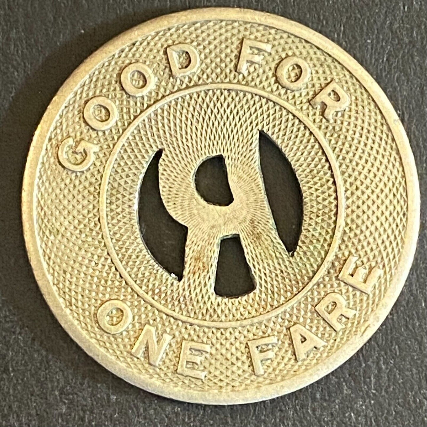 Jerome St. Line (New Britain, CT) G/F One Fare Transit Token 23mm c1927-29 VGC