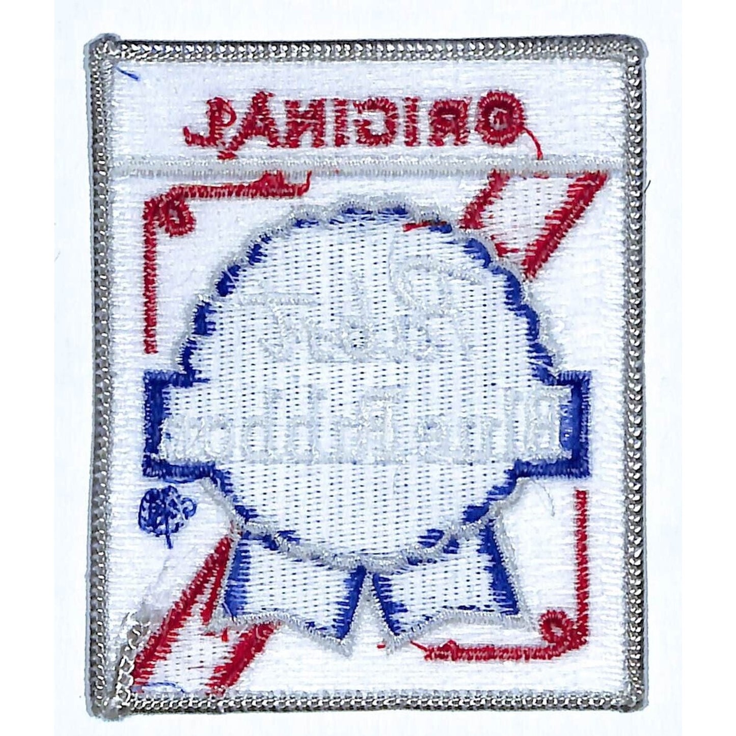 Original Pabst Blue Ribbon Beer Patch Vintage Embroidered 2.75" x 3.5" c1975-85