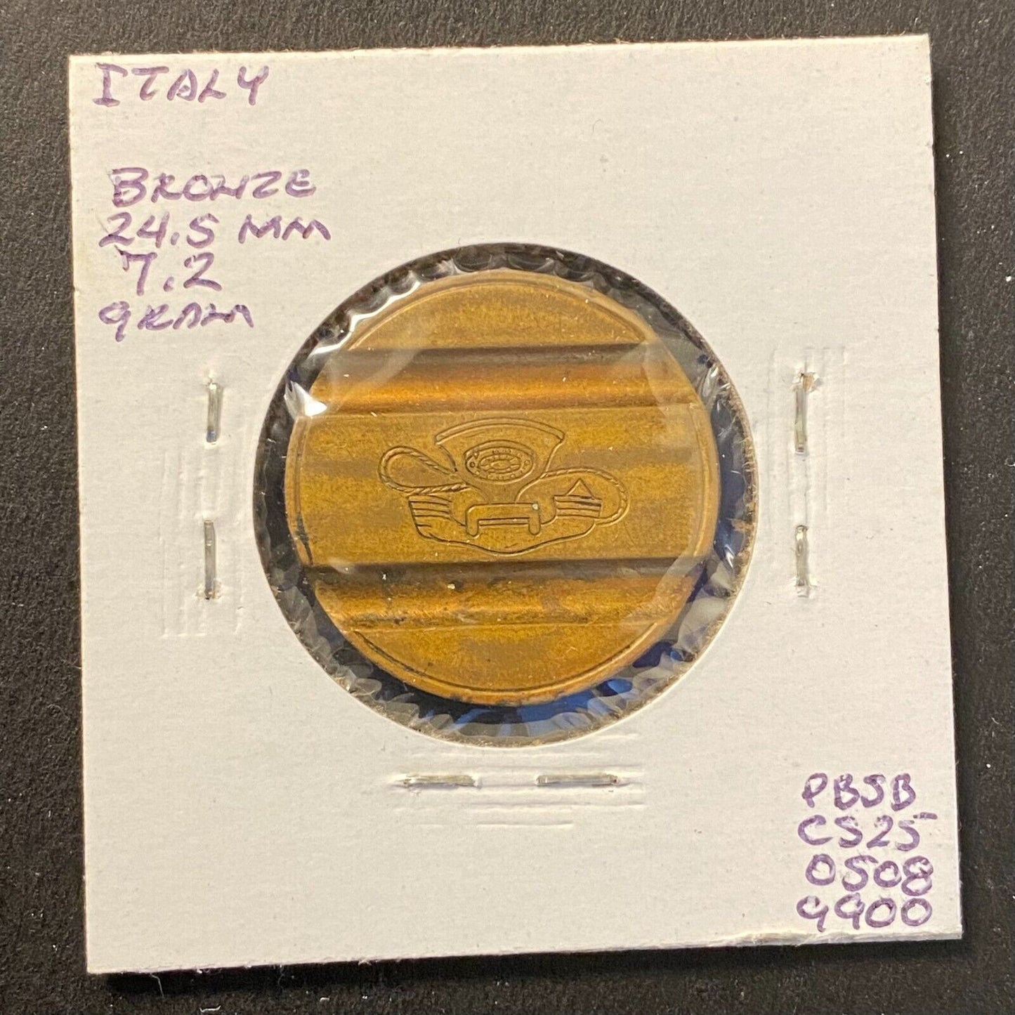 Gettone Telefonico Public Telephone Token 1970 Italy Bronze 24.5mm 7.2g #7011 VG