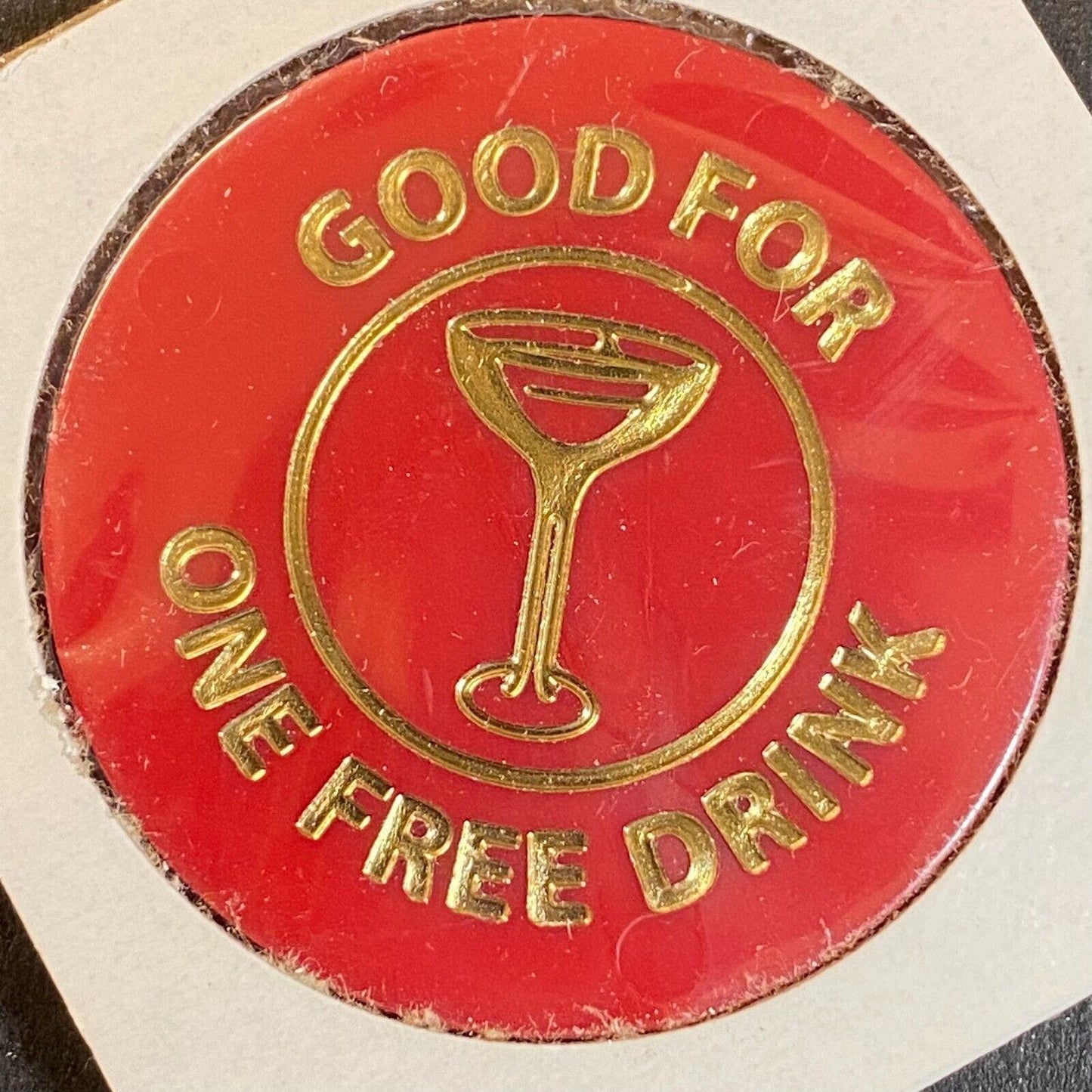 Hazelton, PA Elks #200 c1970's-80's Plastic "One Free Drink" RED Token