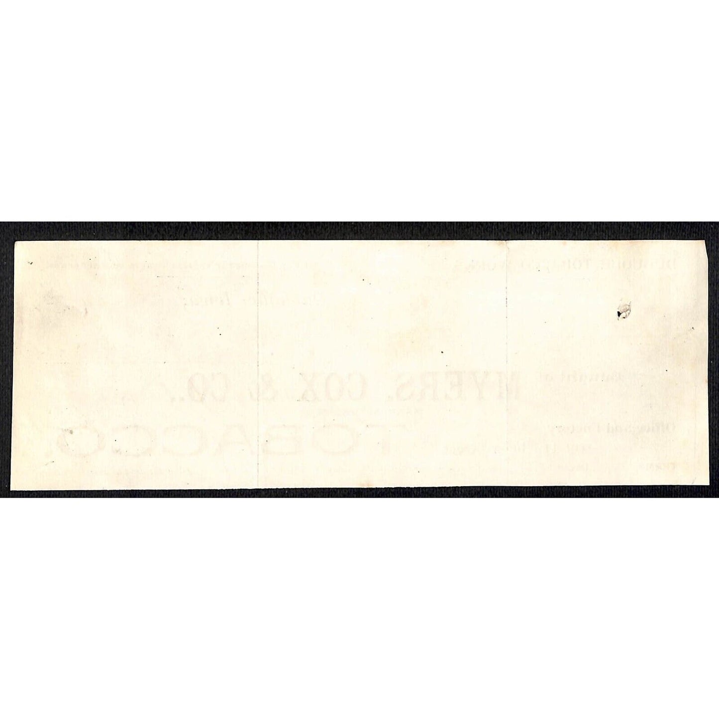 Myers, Cox & Co Dubuque Tobacco Works Hutchinson Decorah IA* Cut 1901 Billhead