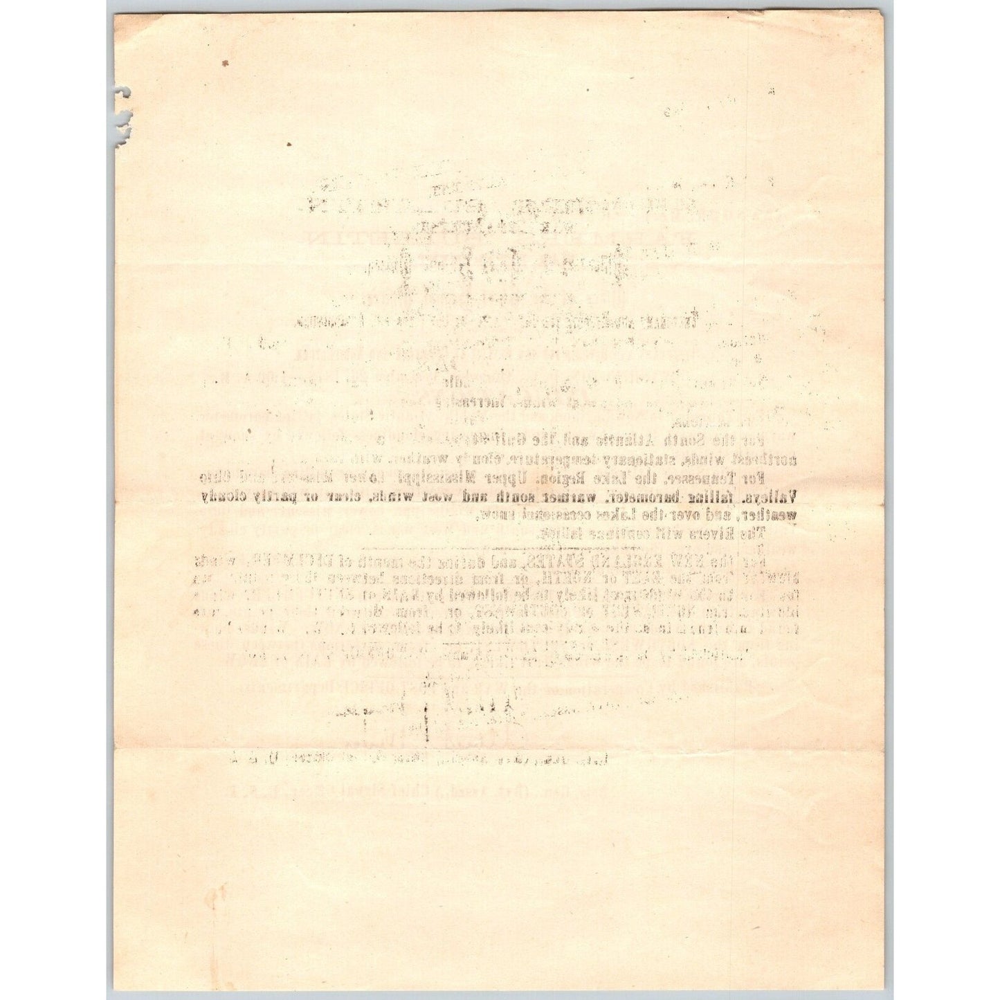 Bangor, ME Chief Signal Office, War Department Farmers' Bulletin - Dec. 26, 1878