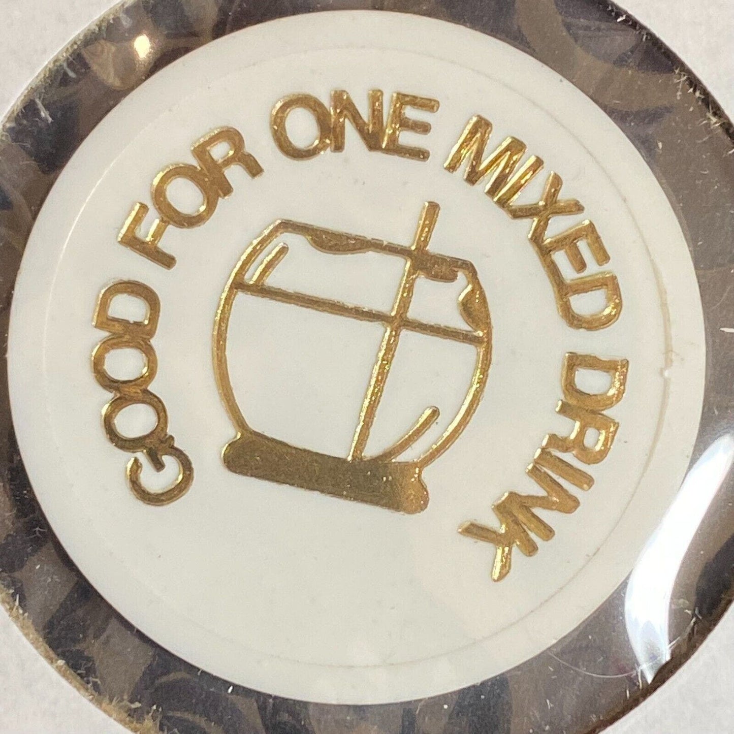 Hanover, PA F.O.E. 1406 c1970's-80's Plastic "G/F One Mixed Drink" Token Eagle