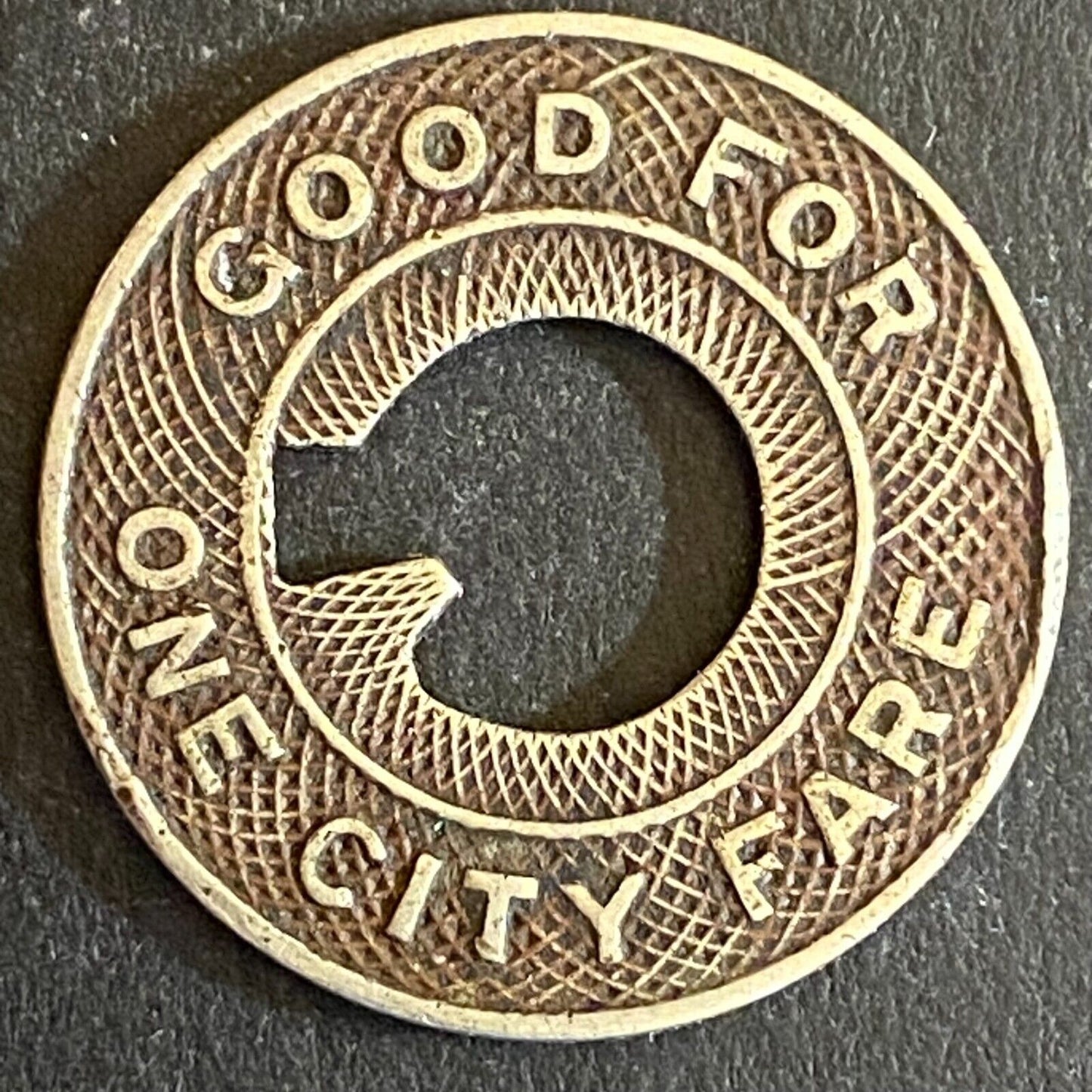 Grand Forks St. RY. Co. G/F One City Fare Transit Token 23mm Scarce
