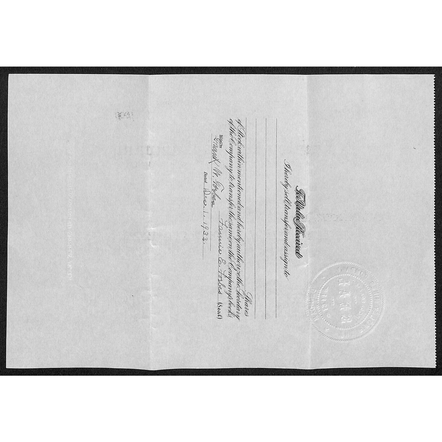 Findley Mines Co. 1912 Cripple Creek Stock Certificate w/ L.G. Carlton Sig. #138