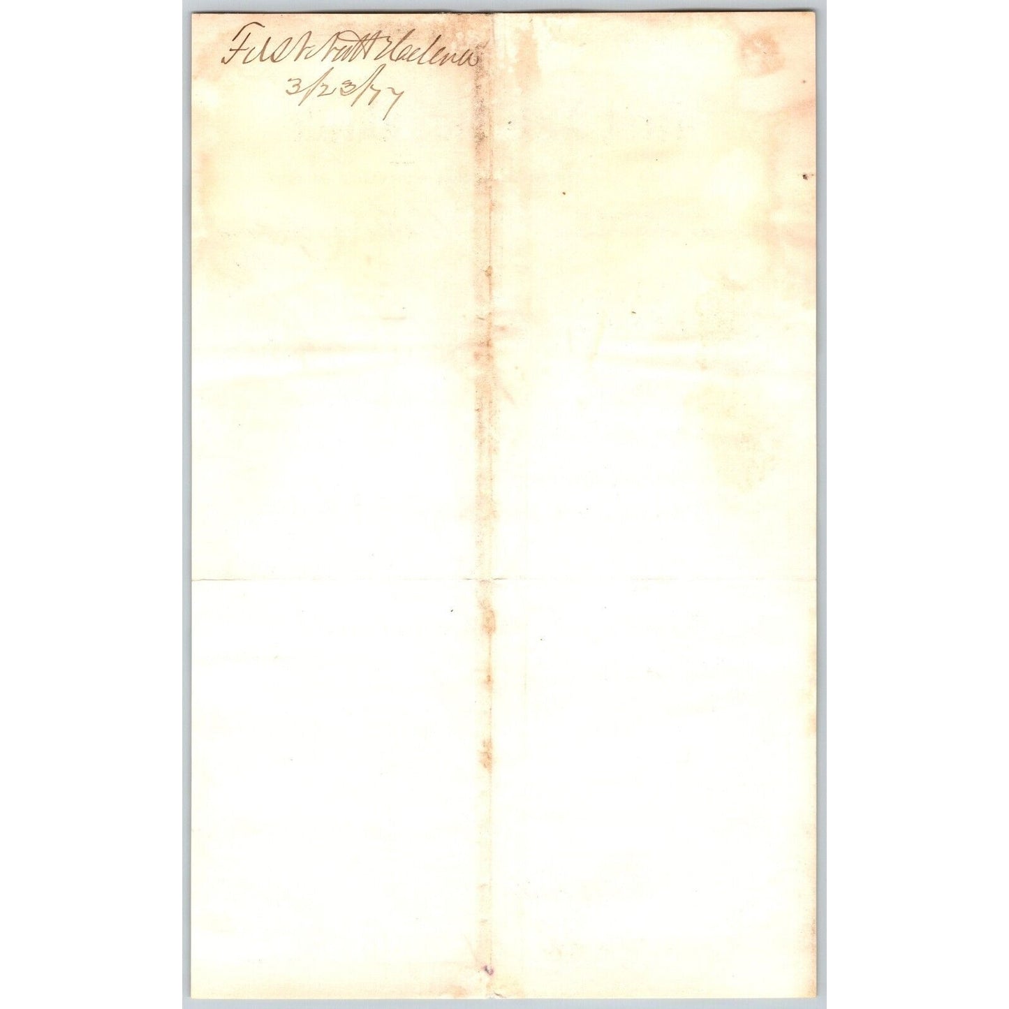 First National Bank Helena, MT 3/21 1877 Payment Advice Henry Elling*