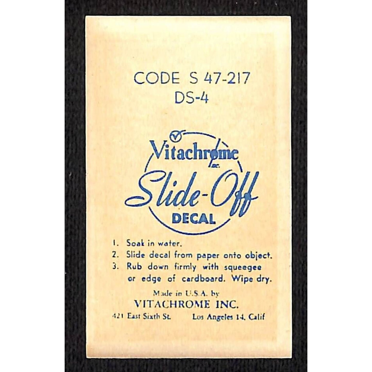 Dr. Swett's Root Beer Vitachrome Water Transfer Decal Rabbit Pilgrimc1940's-50s