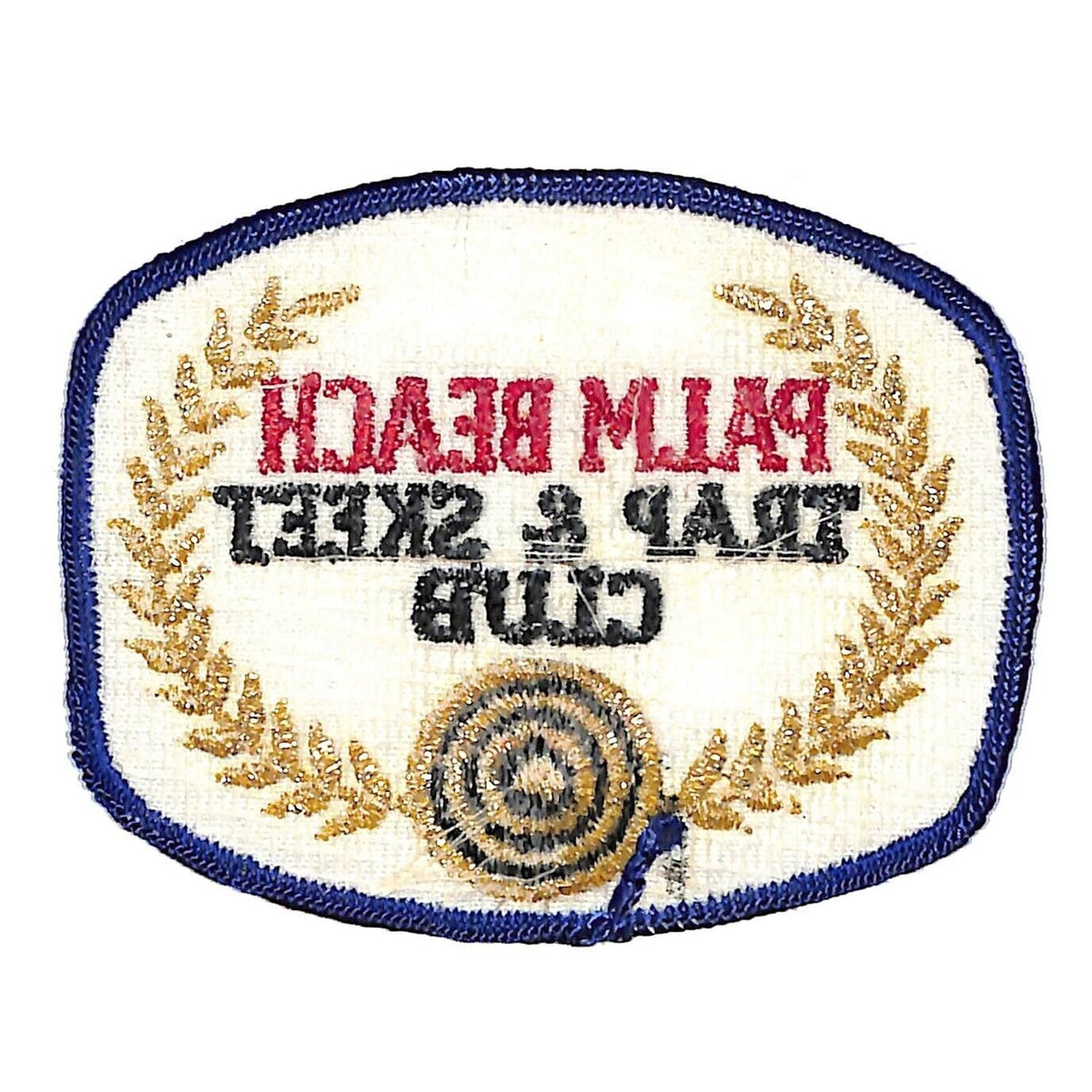 Palm Beach Trap & Skeet Club Bullseye Vintage Emb. Patch c1980s Glitter*