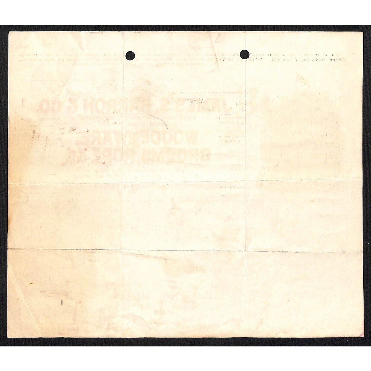 James S. Barron & Co. NYC 1904 Billhead to: NJ & Hudson River RR & Ferry Co.
