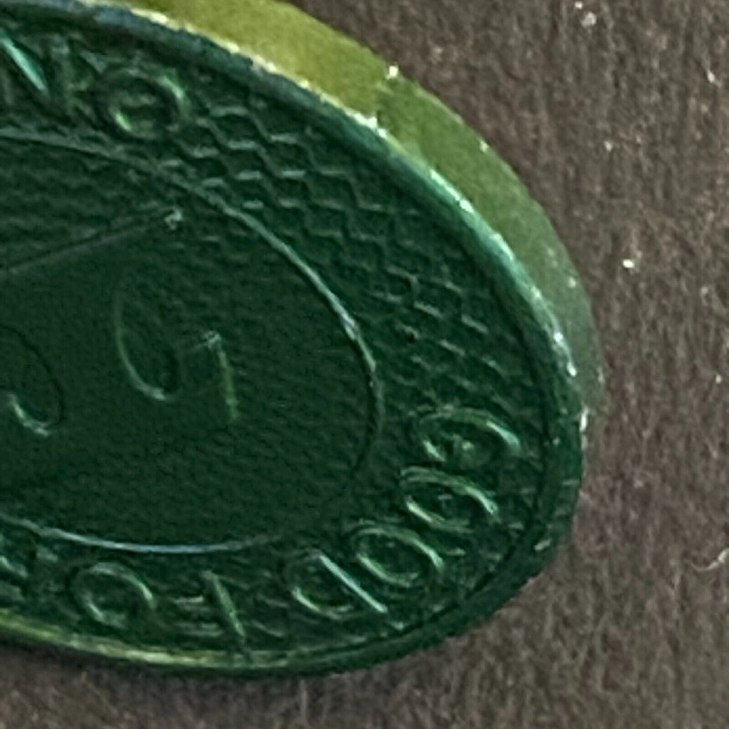 Decatur, IL Green Annodized Alum. G/F One Fare Transit "T" Token 16mm Scarce