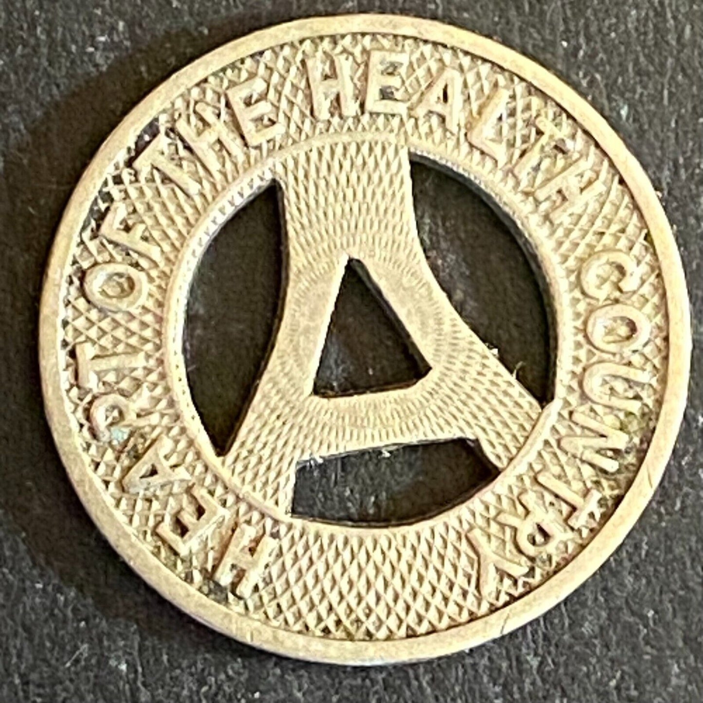 Albuquerque Bus Co. "Health Country" Transit Token 16mm VGC Hanging "A" (#18)