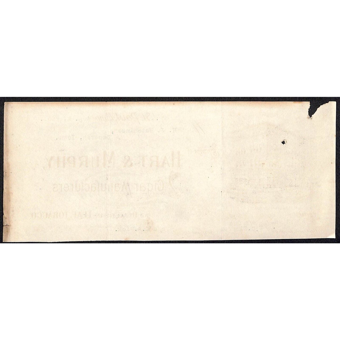 Hart & Murphy Cigars St. Paul, MINN. Hutchinson Decorah, IA* Cut 1901 Billhead