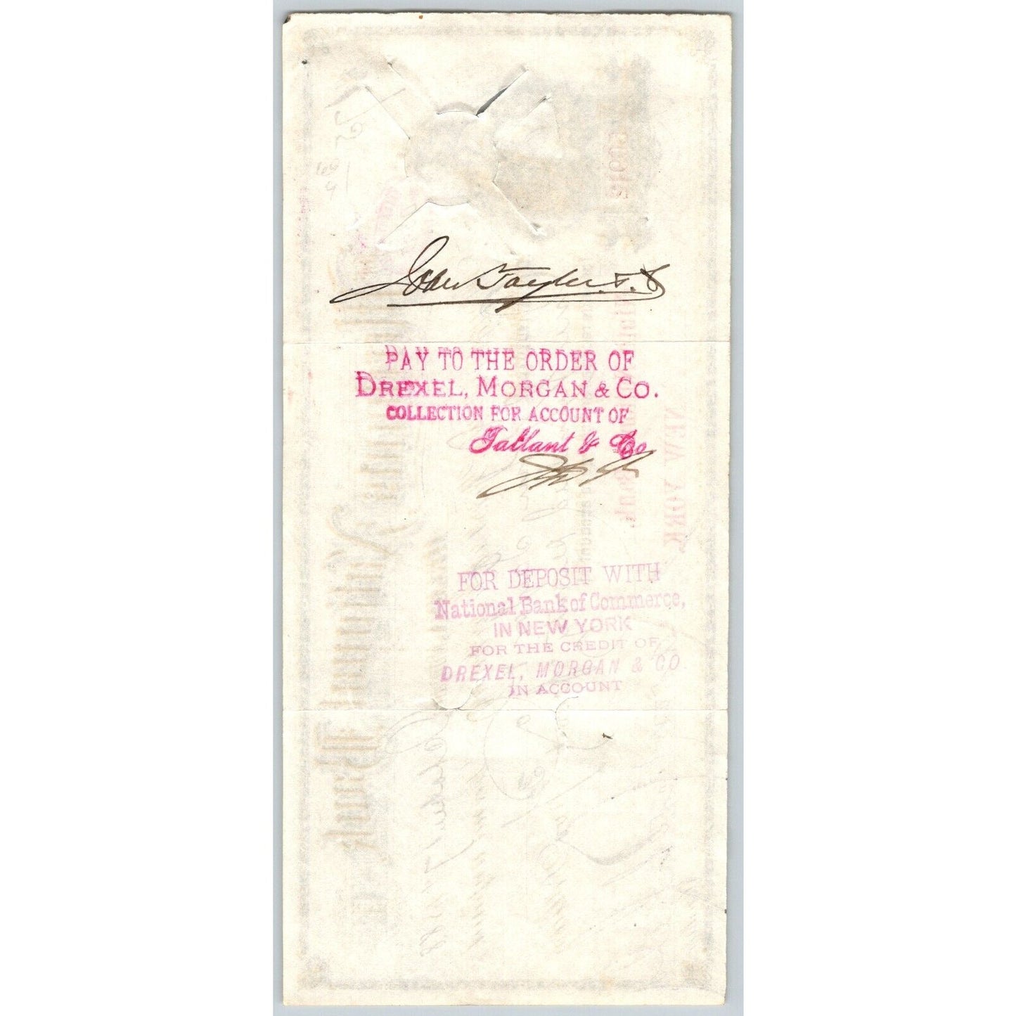 Merchants National Bank, Helena 1888 First of Exchange Bank Check Johnny Taylor