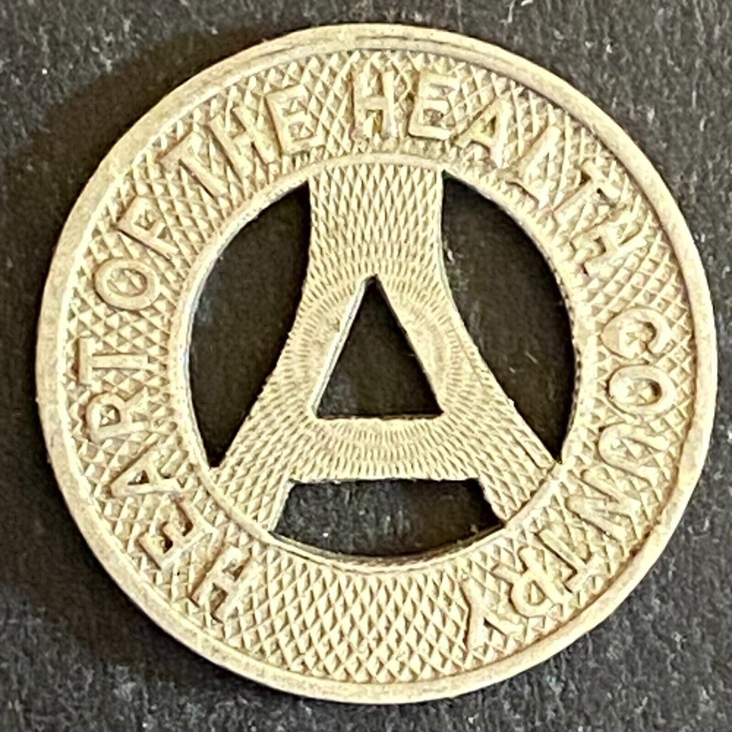 Albuquerque Bus Co. "Health Country" Transit Token 16mm VGC Hanging "A" (#28)