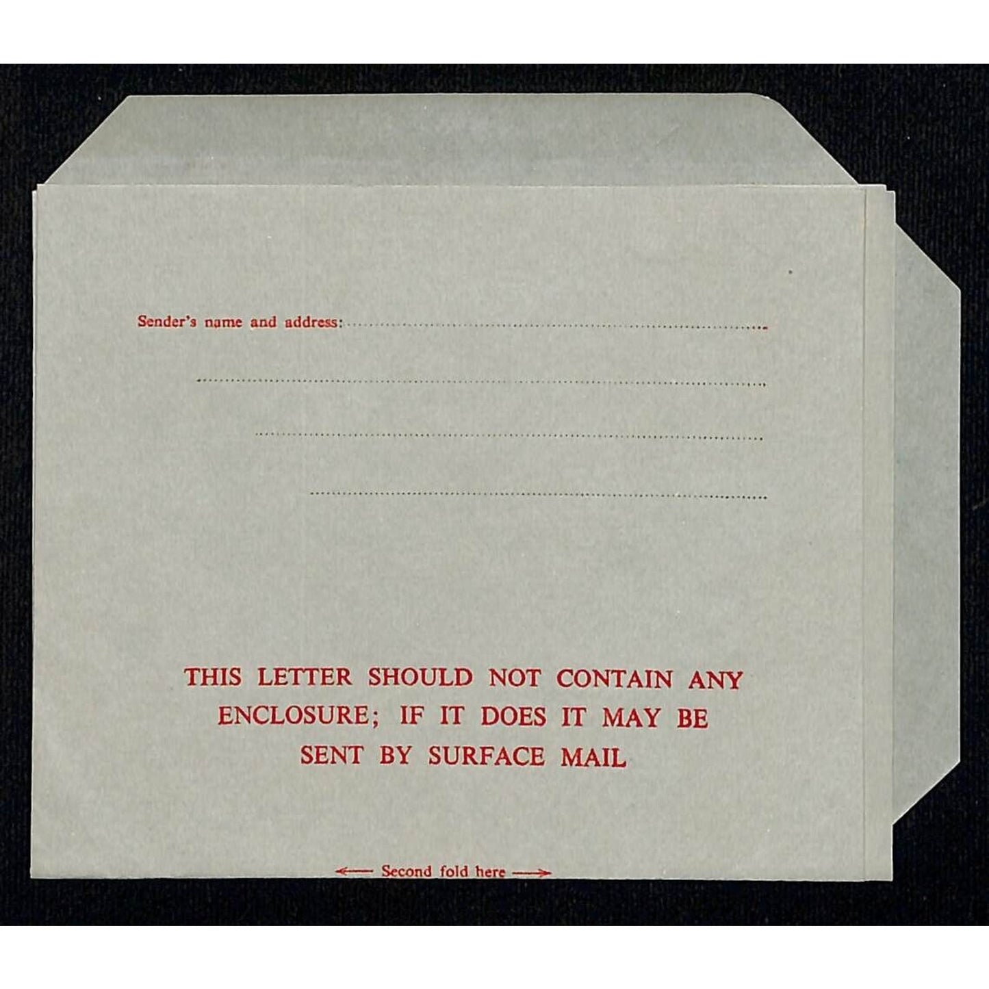 Forces Air Letter By Air Mail par avion Unused Folded Self-Mailer VGC c1960's