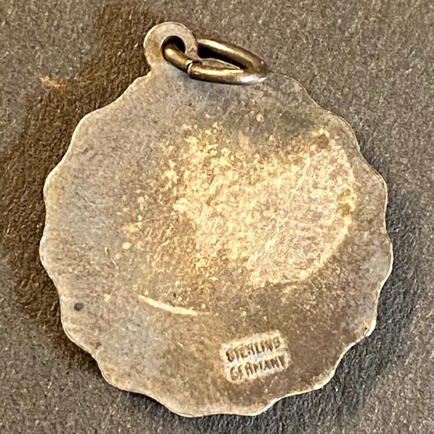 1971 A.H.S. Convention In Birmingham Enameled Pendant 17mm - Marked Sterling