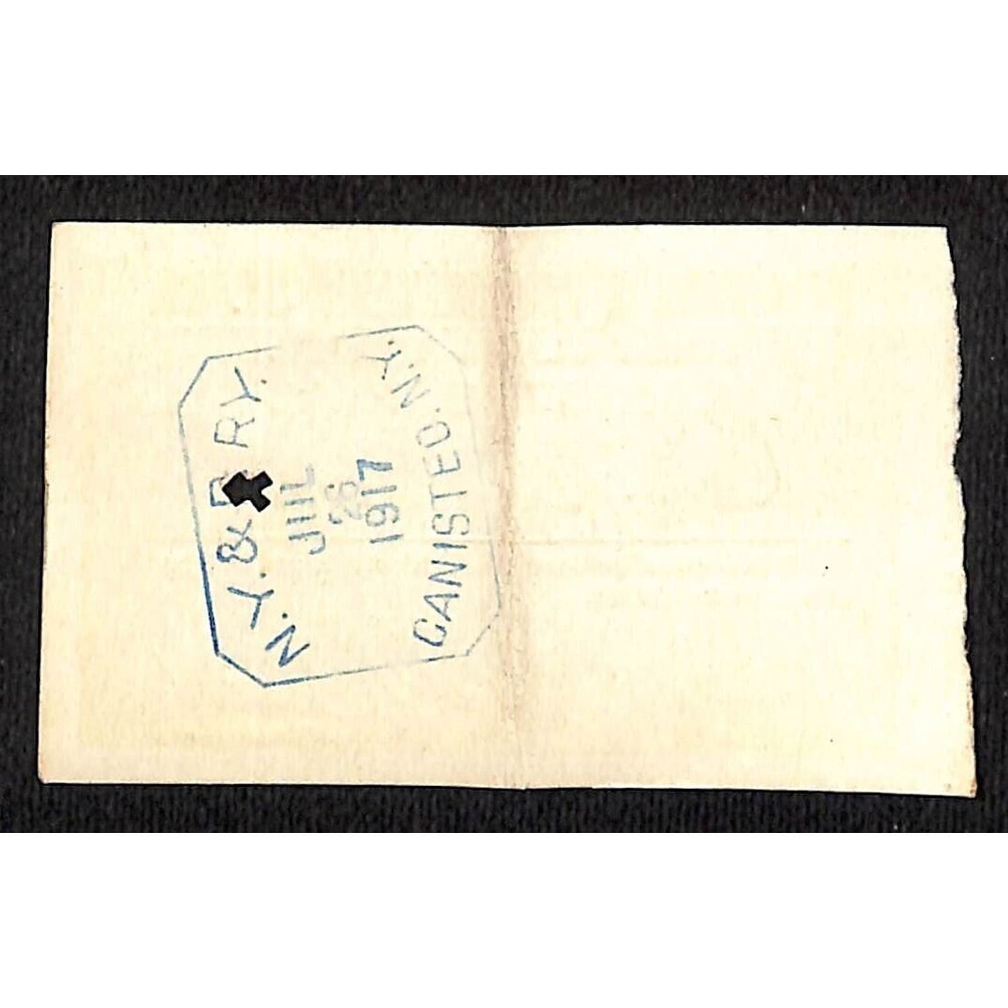 New York & Pennsylvania Railroad RY July 26 1917 Culvers Ticket #6814