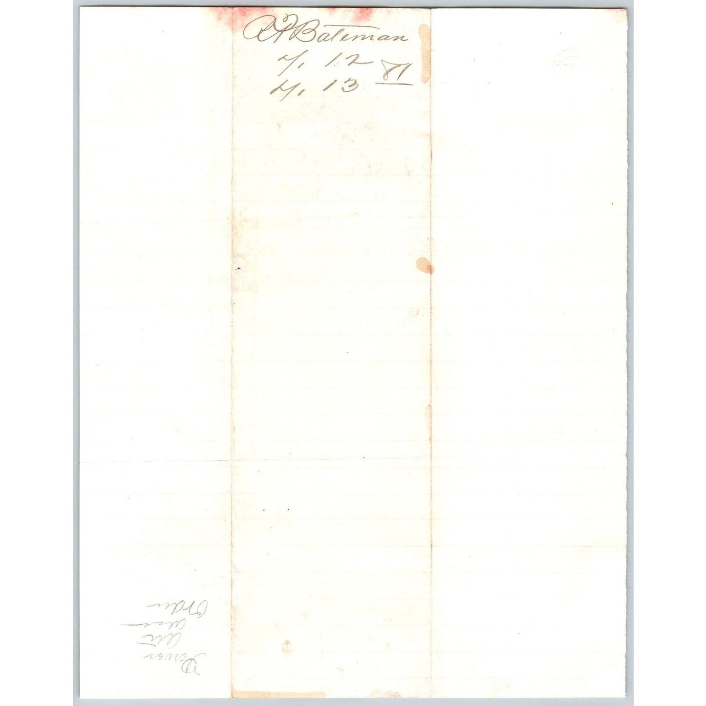 1881 ALS R.P. Bateman Dry Goods Sheridan, MT to Henry Elling* Virginia City, MT