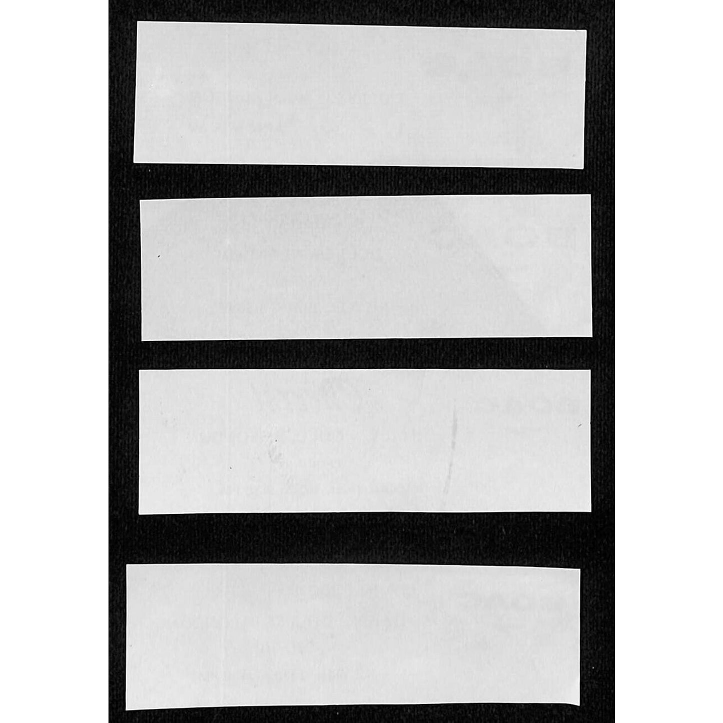 BOAC Airways 1970 Paper Stock Dulles to London Flight Time Slips 4pcs. VGC