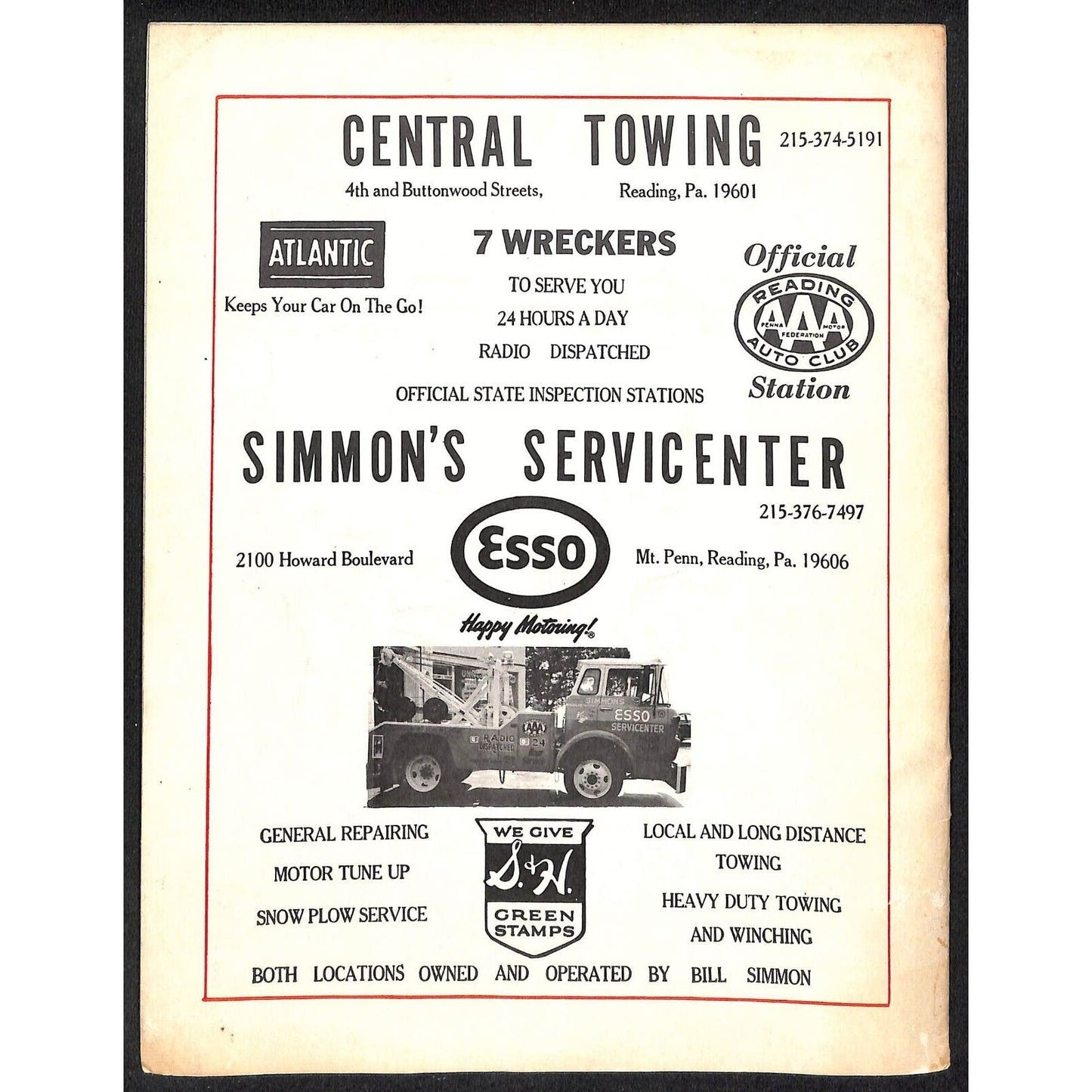Reading Fairgrounds 1965 USAC Auto Race Program Sprint Car 8pp* Scarce