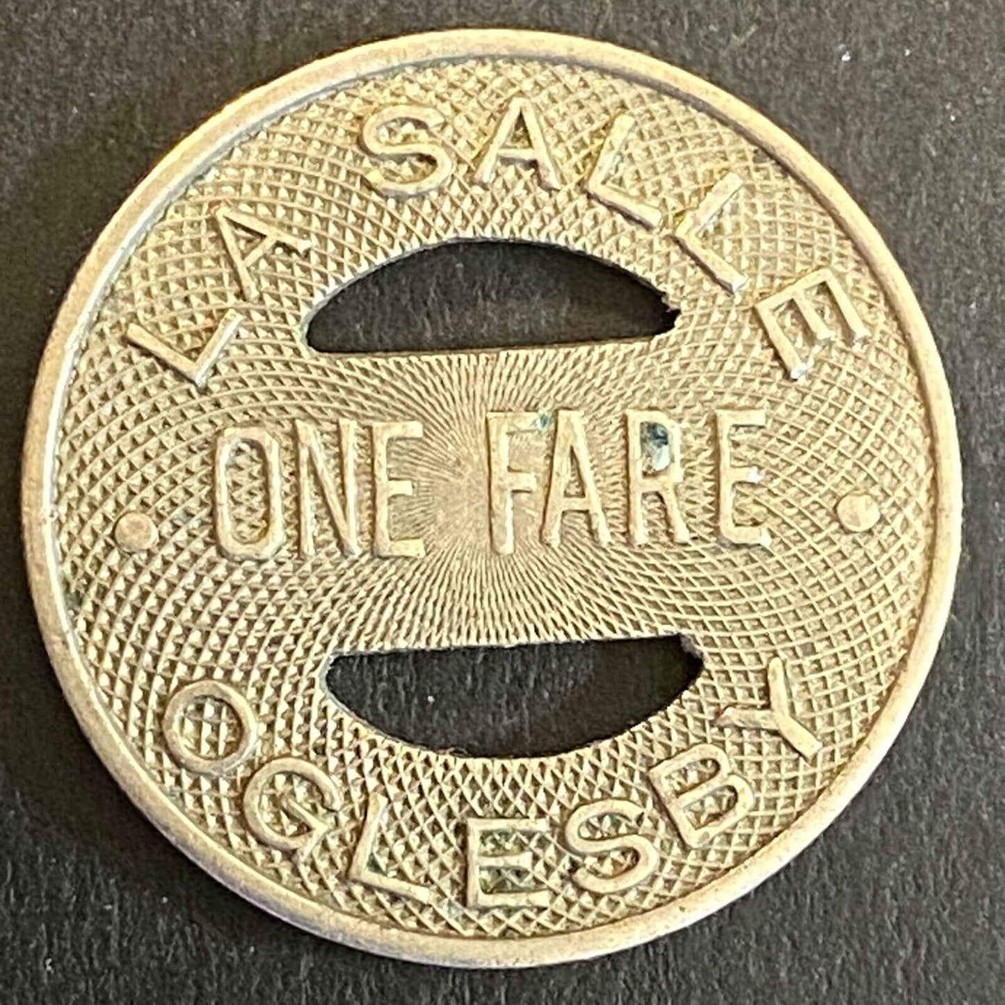 La Salle Oglesby Illinois One Fare Token 22.6mm VGC