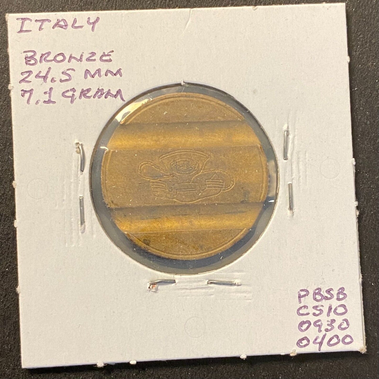 Gettone Telefonico Public Telephone Token 1970 Italy Bronze 24.5mm 7.1g #7004 VG