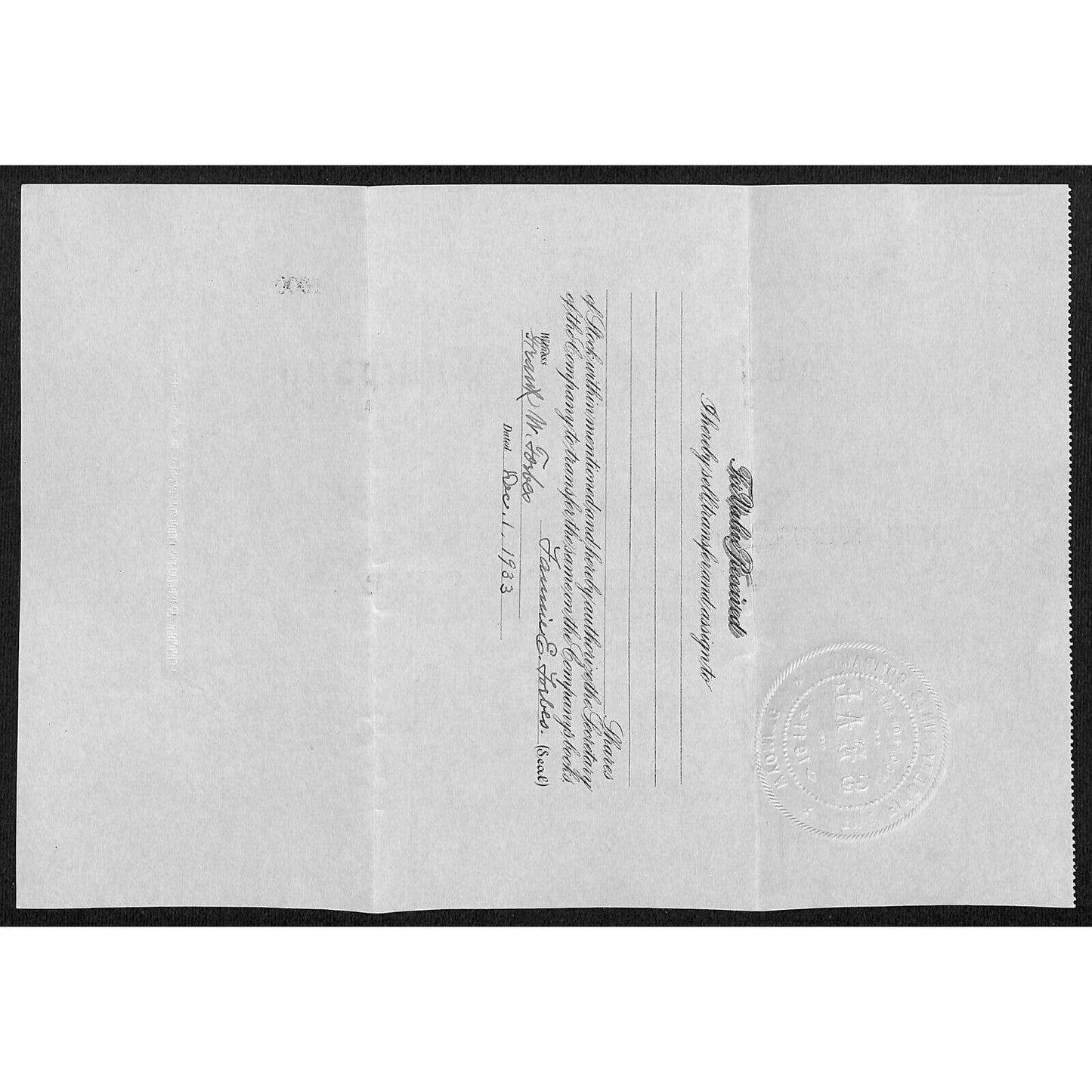 Findley Mines Co. 1912 Cripple Creek Stock Certificate w/ L.G. Carlton Sig. #136