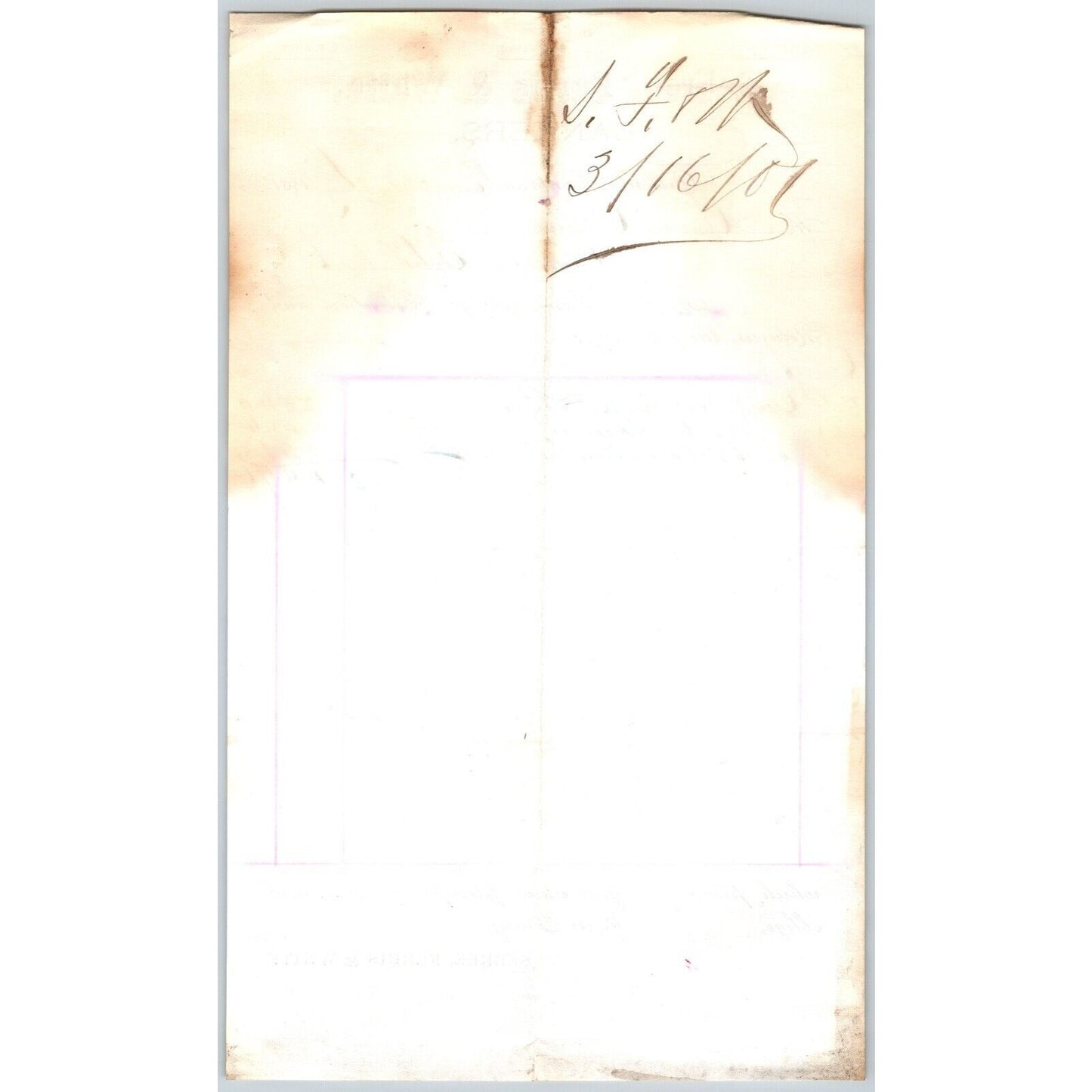 Sebree, Ferris & White Bankers Dillon, MT 3/16 1881 Statement Henry Elling*