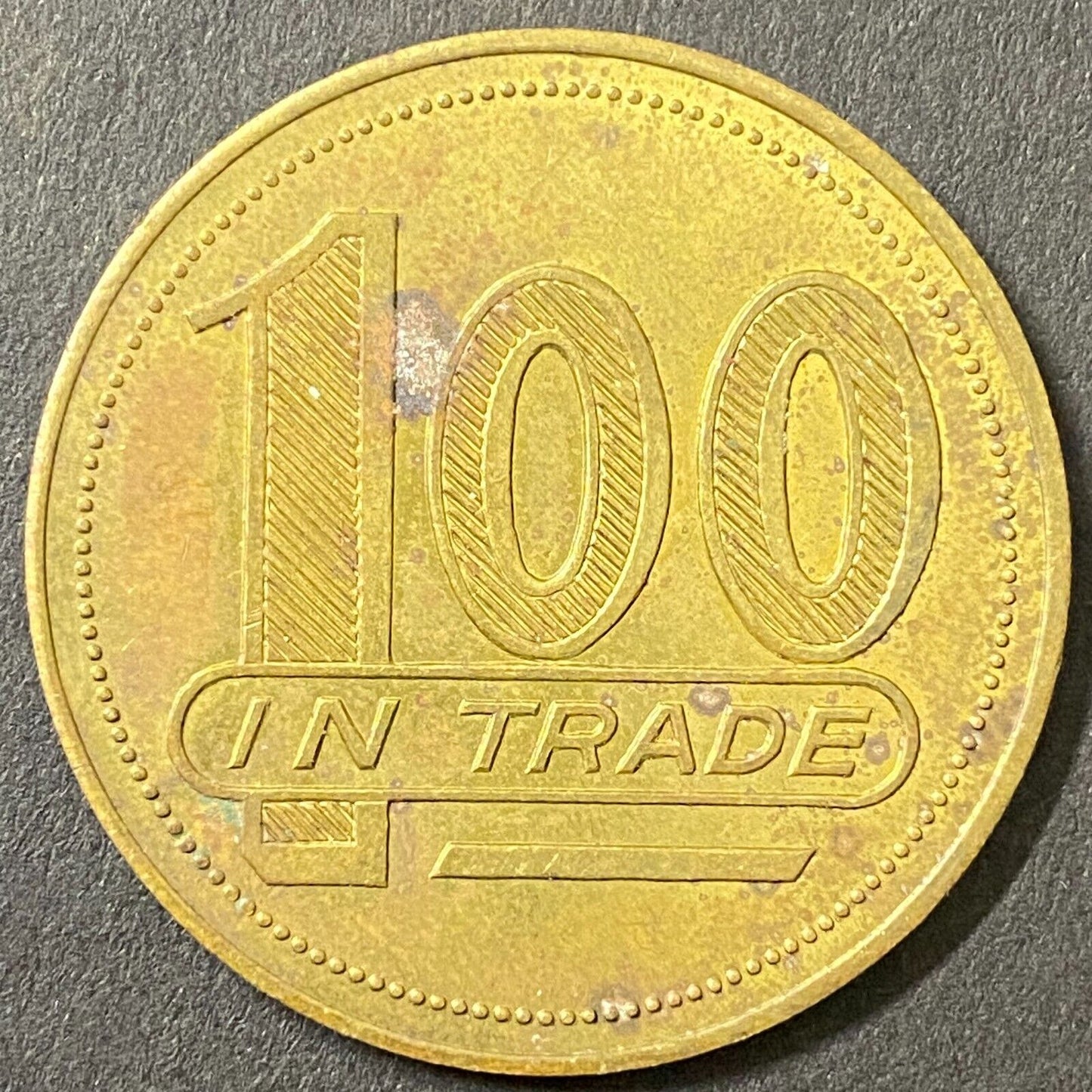 Fort Polk NCO Open Mess G/F $1 in Trade Token Brass Louisiana 35mm (#1)