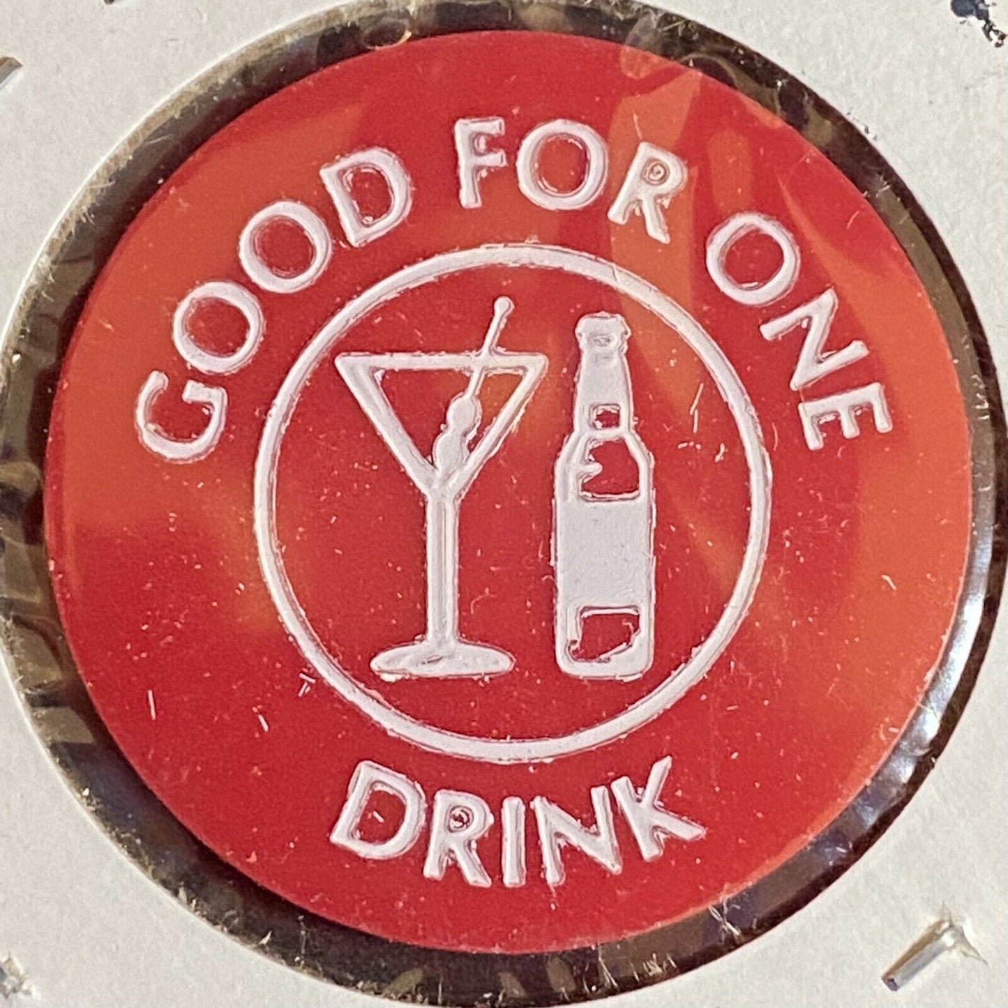 Hudson, PA V.F.W. Post 6325 c1970's-80's Plastic "G/F One Drink" Token