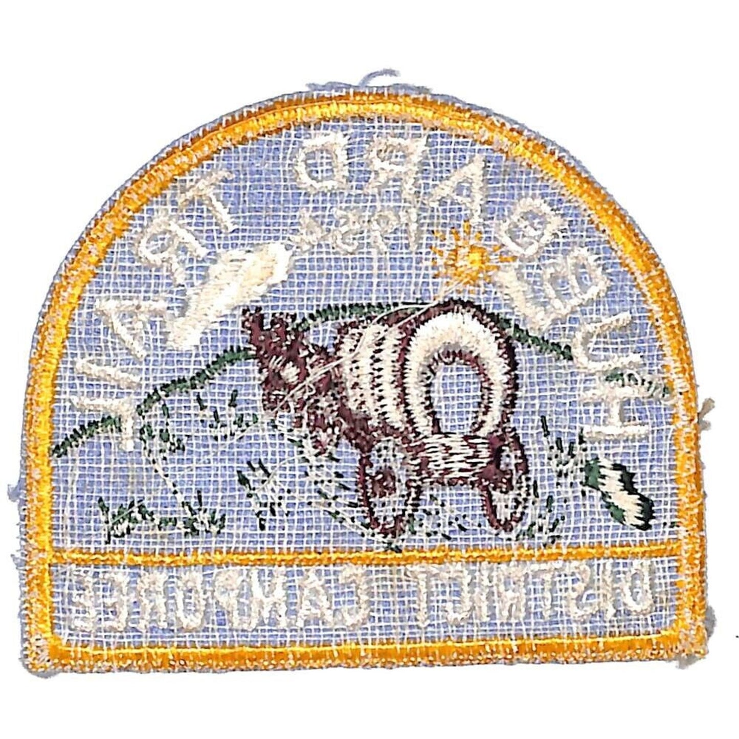 Boy Scouts BSA 1954 Hubbard Trail District Camporee Patch Covered Wagon Scarce