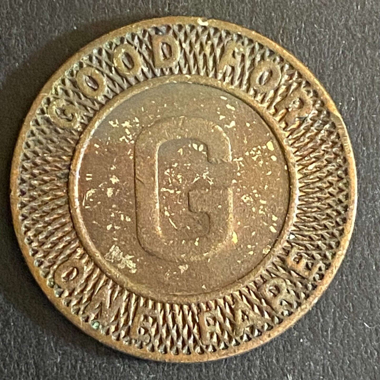 Gray Line Bus Co. (Bridgeport, CT) G/F One Fare Transit Token - 23mm