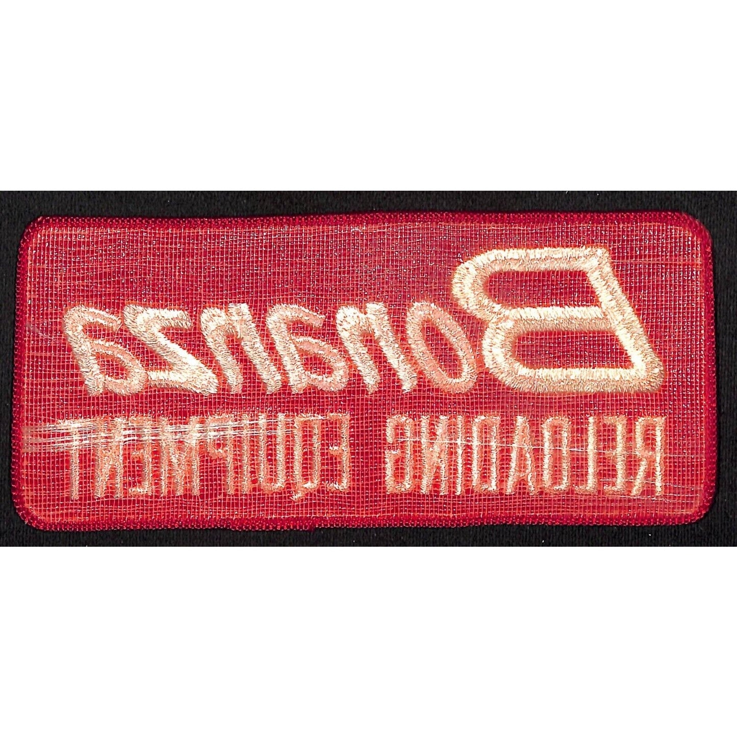 Bonanza Reloading Equipment Large Embr. Patch 3" x 6 3/4" NOS VGC c1970's -80's