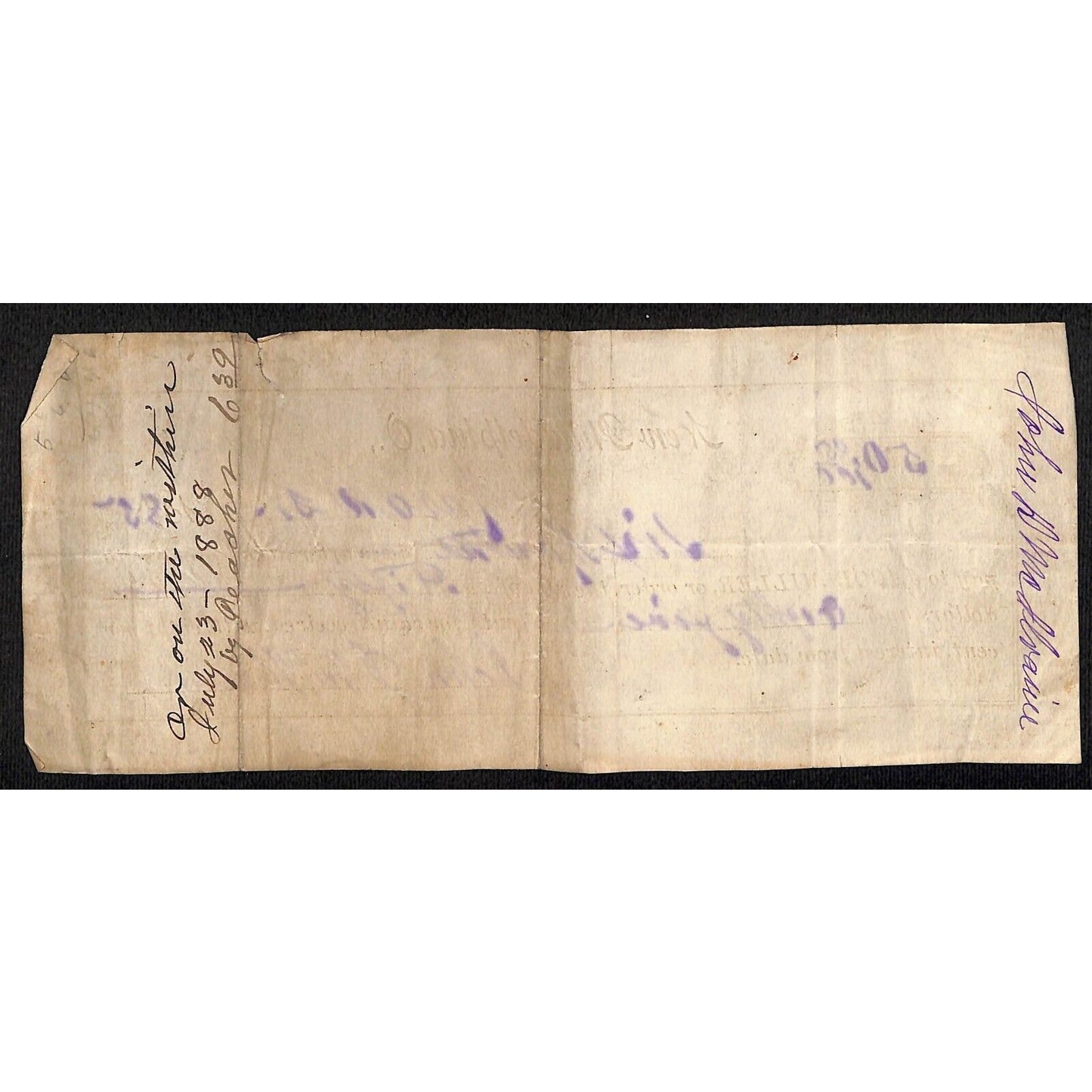Jacob Miller New Philadelphia, OH 1885 Promissory Note $50.85 @ 8% Interest
