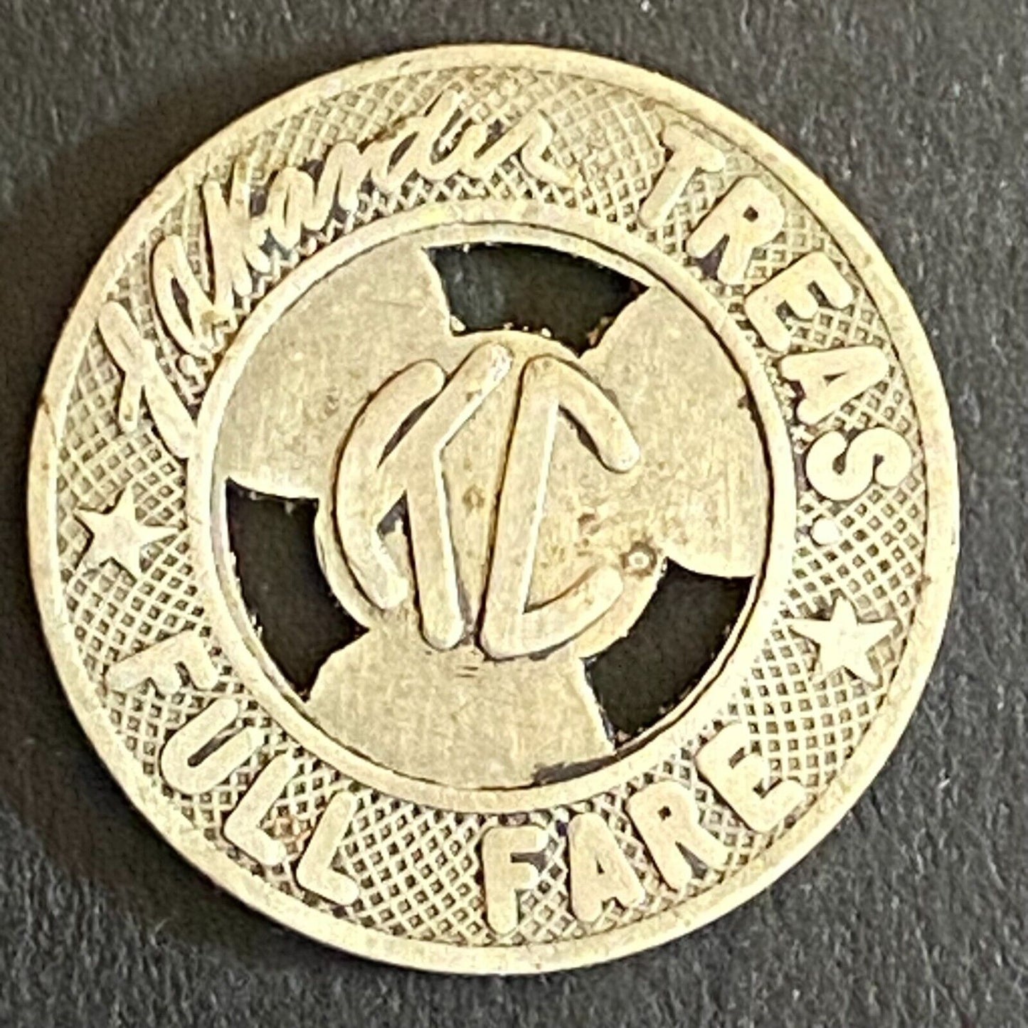 Kansas City Public Service Full Fare Transit Token 16mm
